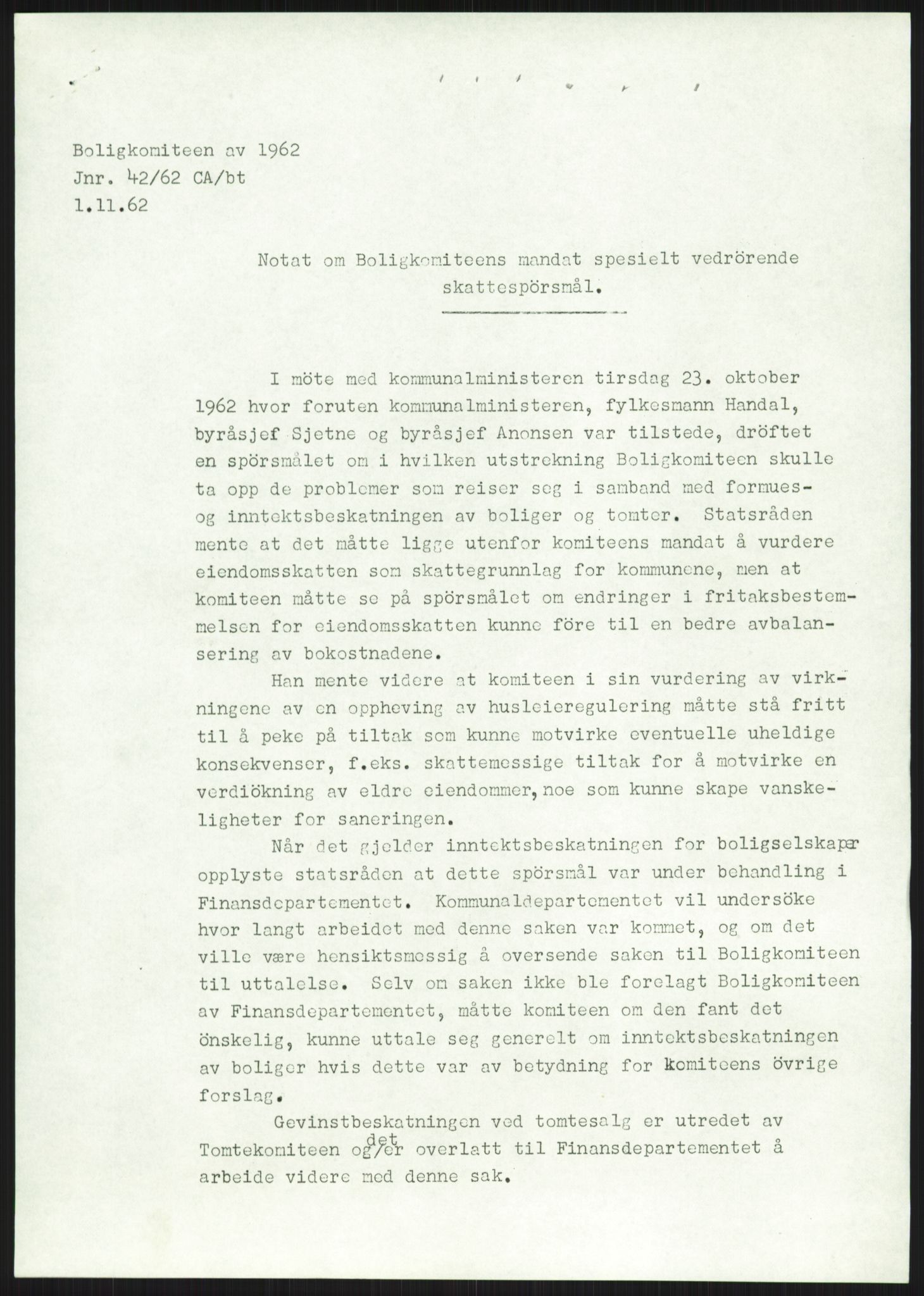Kommunaldepartementet, Boligkomiteen av 1962, RA/S-1456/D/L0002: --, 1958-1962, p. 1659