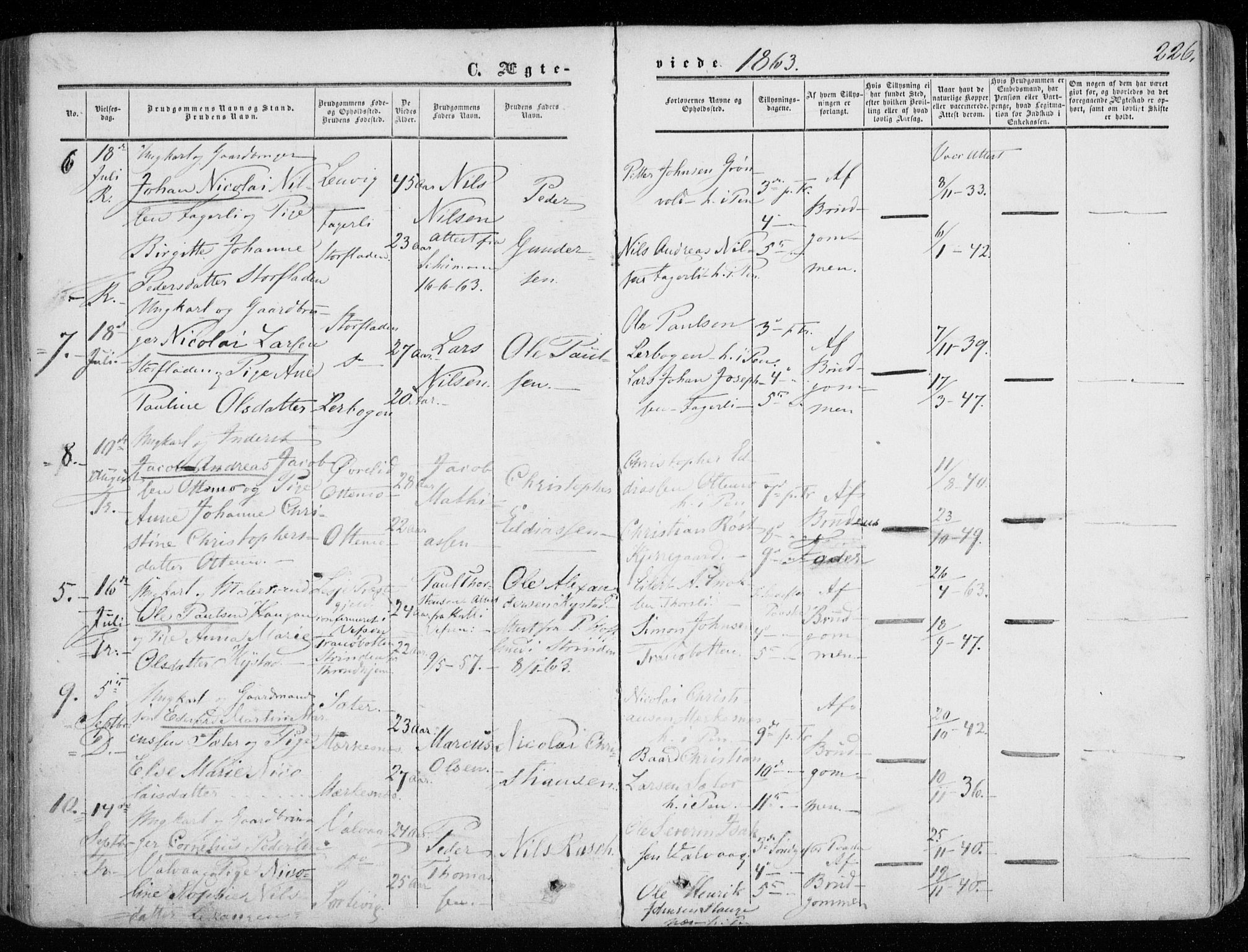 Tranøy sokneprestkontor, SATØ/S-1313/I/Ia/Iaa/L0007kirke: Parish register (official) no. 7, 1856-1866, p. 226
