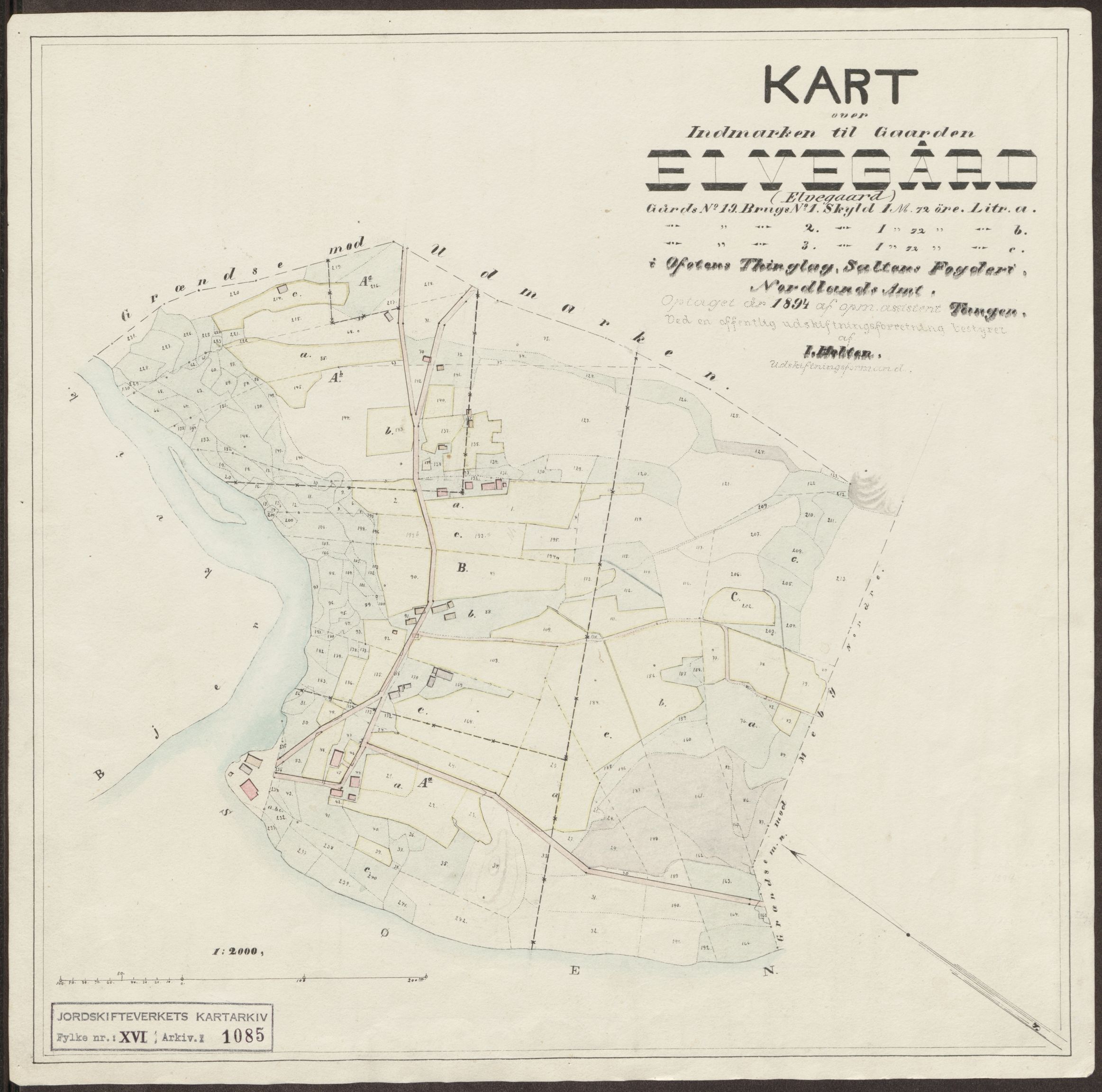 Jordskifteverkets kartarkiv, RA/S-3929/T, 1859-1988, p. 1245
