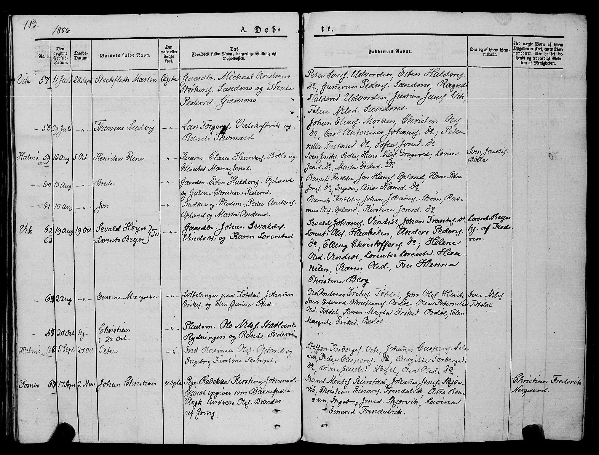 Ministerialprotokoller, klokkerbøker og fødselsregistre - Nord-Trøndelag, AV/SAT-A-1458/773/L0614: Parish register (official) no. 773A05, 1831-1856, p. 113