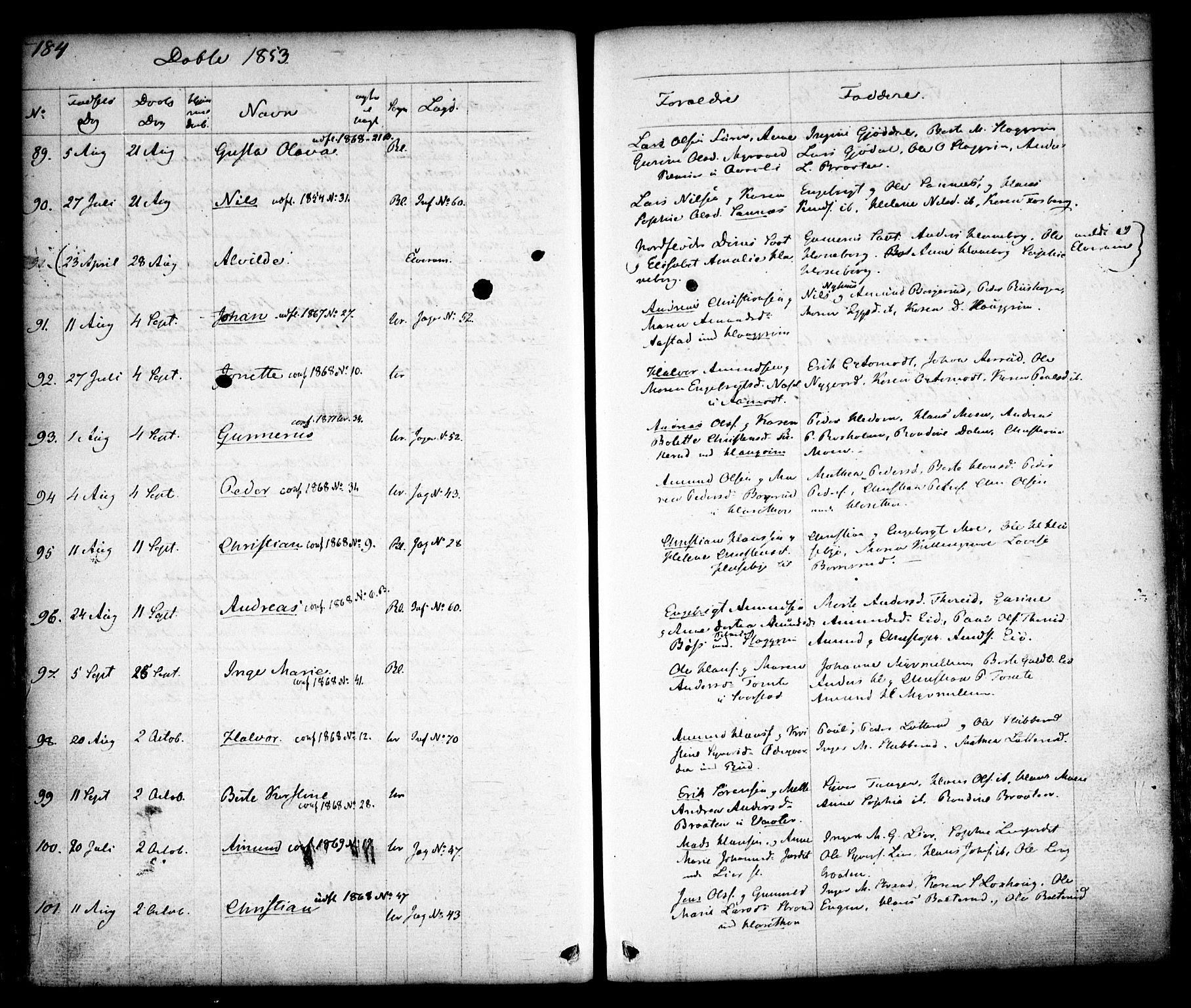 Aurskog prestekontor Kirkebøker, SAO/A-10304a/F/Fa/L0006: Parish register (official) no. I 6, 1829-1853, p. 184