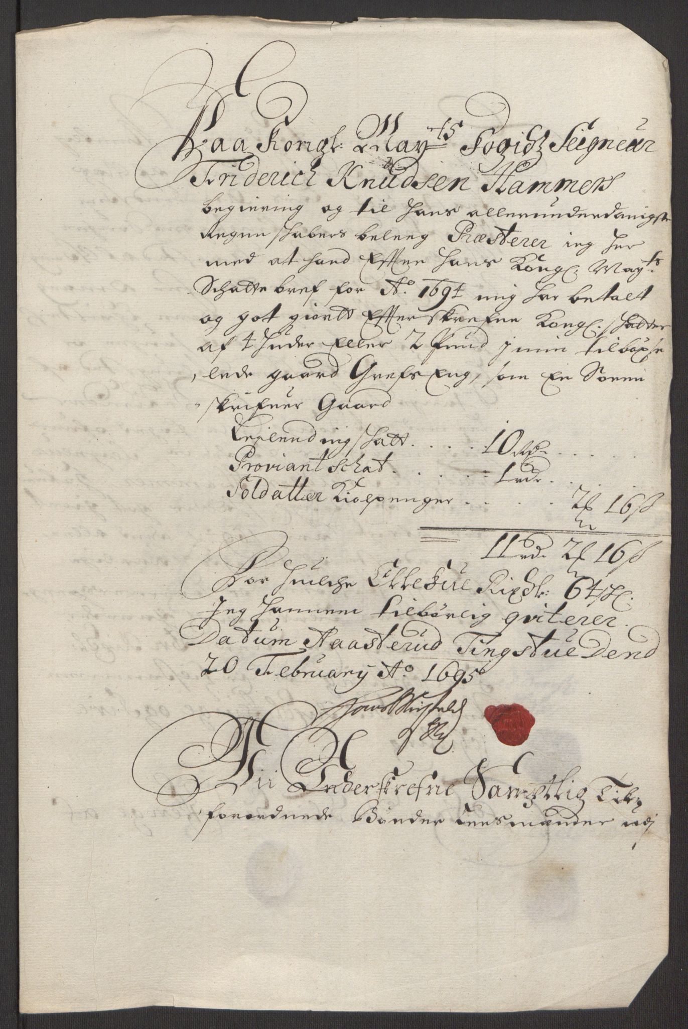 Rentekammeret inntil 1814, Reviderte regnskaper, Fogderegnskap, AV/RA-EA-4092/R16/L1035: Fogderegnskap Hedmark, 1694, p. 203