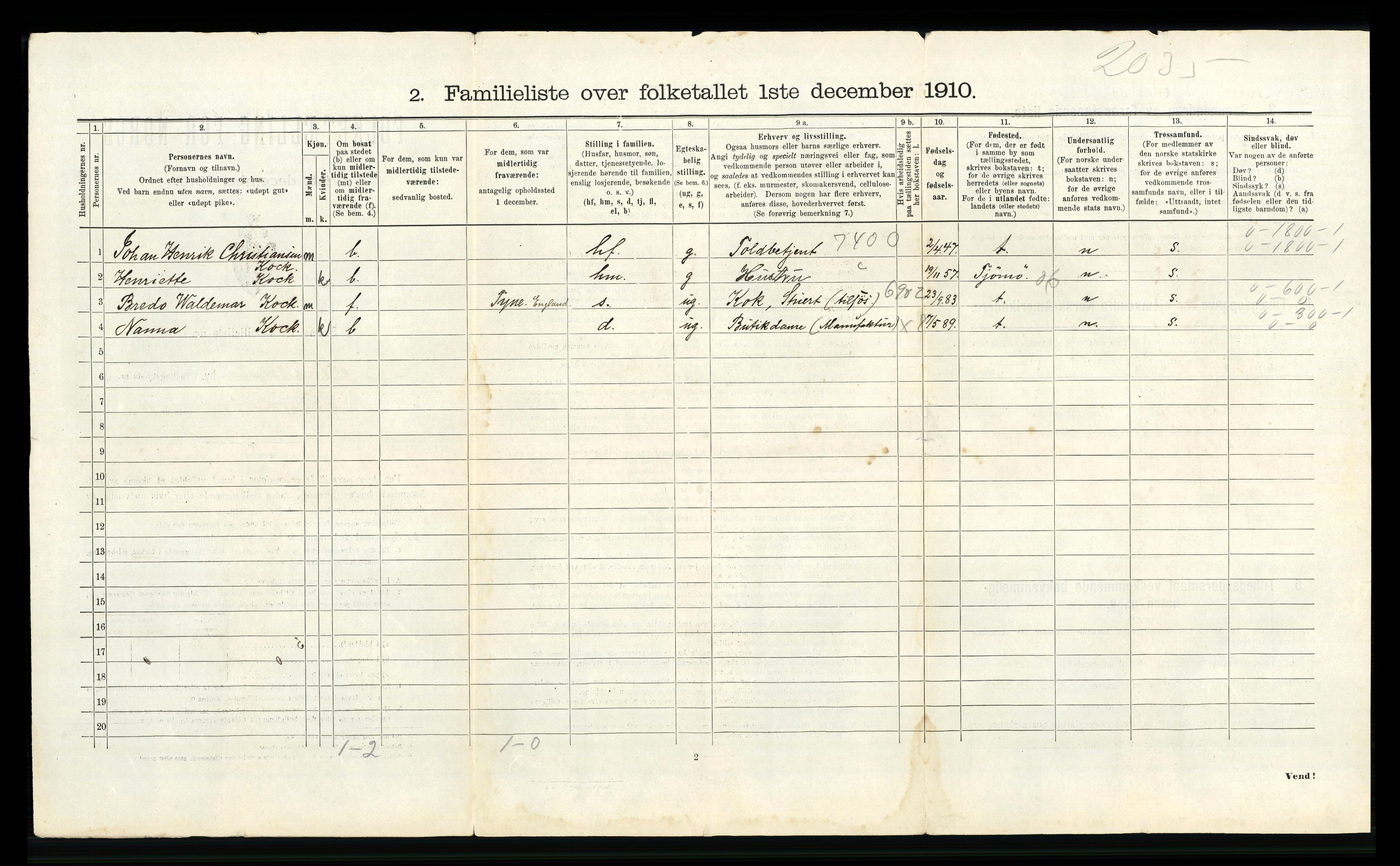 RA, 1910 census for Tønsberg, 1910, p. 1360