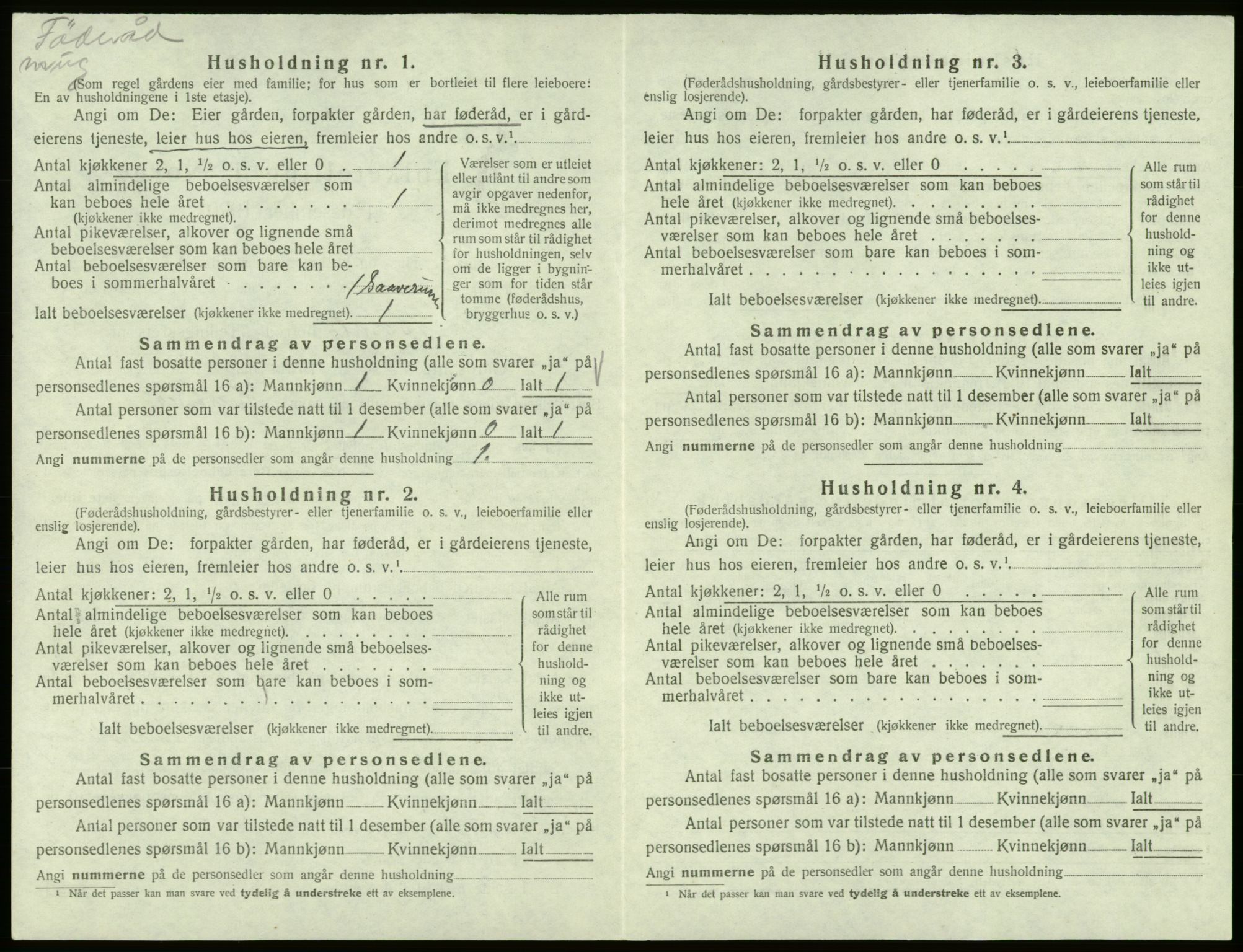 SAB, 1920 census for Bømlo, 1920, p. 427