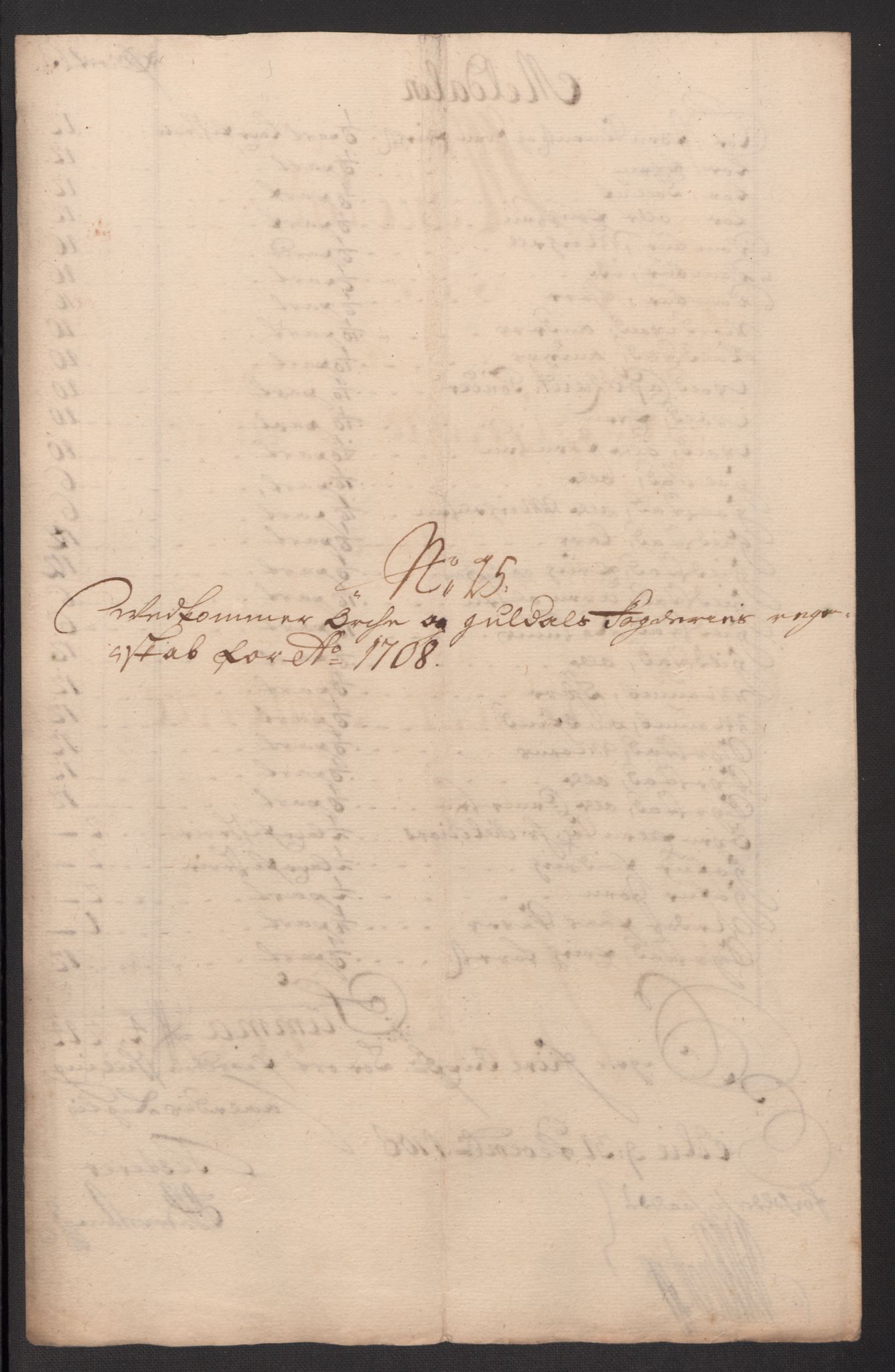 Rentekammeret inntil 1814, Reviderte regnskaper, Fogderegnskap, AV/RA-EA-4092/R60/L3958: Fogderegnskap Orkdal og Gauldal, 1708, p. 263