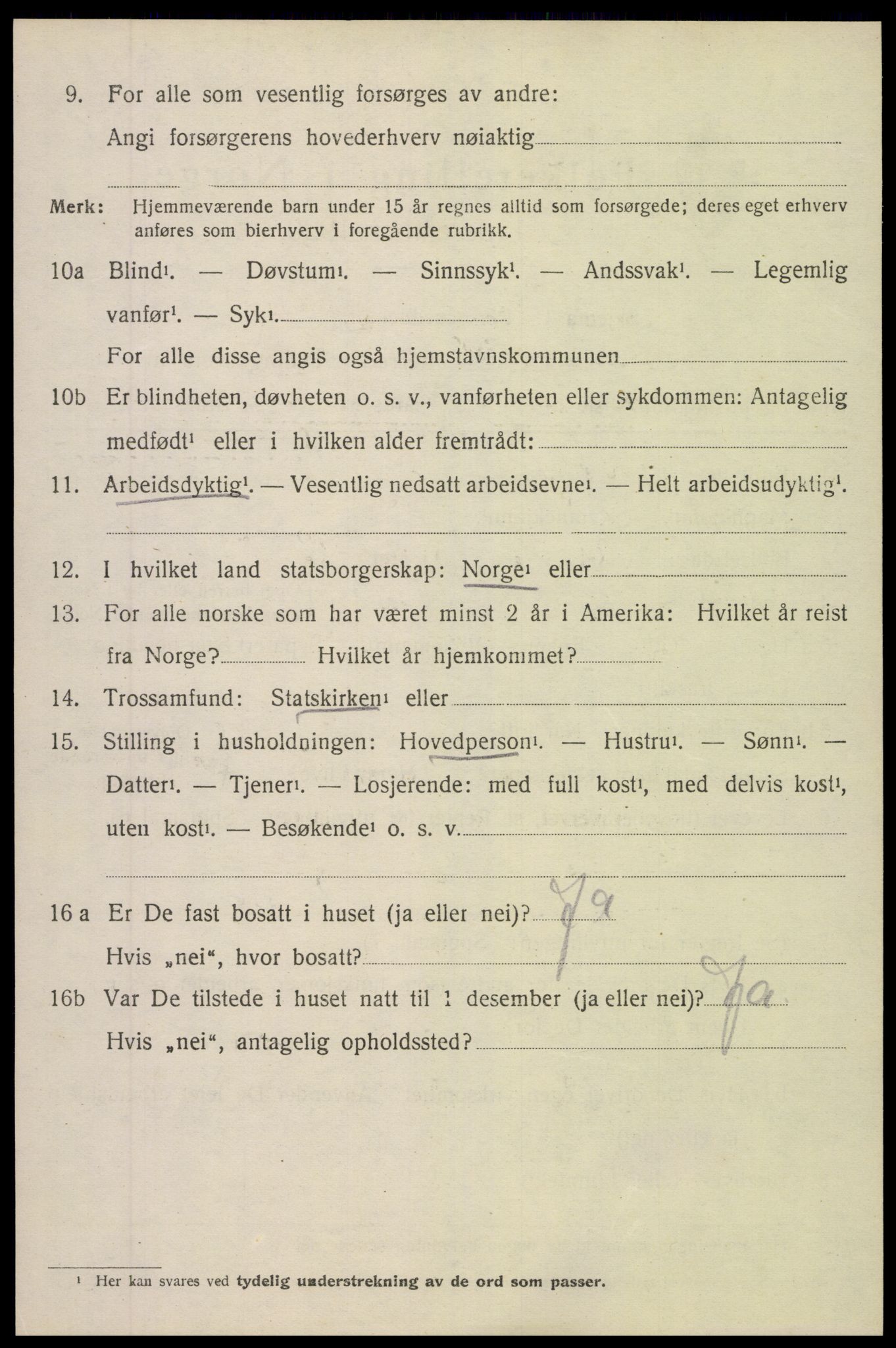 SAK, 1920 census for Øyestad, 1920, p. 8907