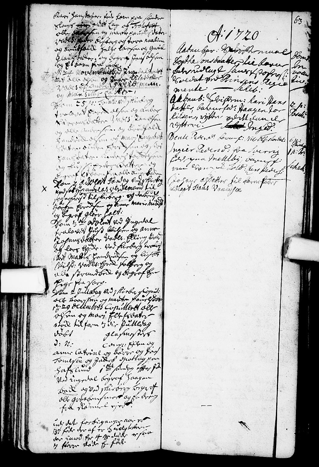 Skjeberg prestekontor Kirkebøker, AV/SAO-A-10923/F/Fa/L0001: Parish register (official) no. I 1, 1702-1725, p. 63