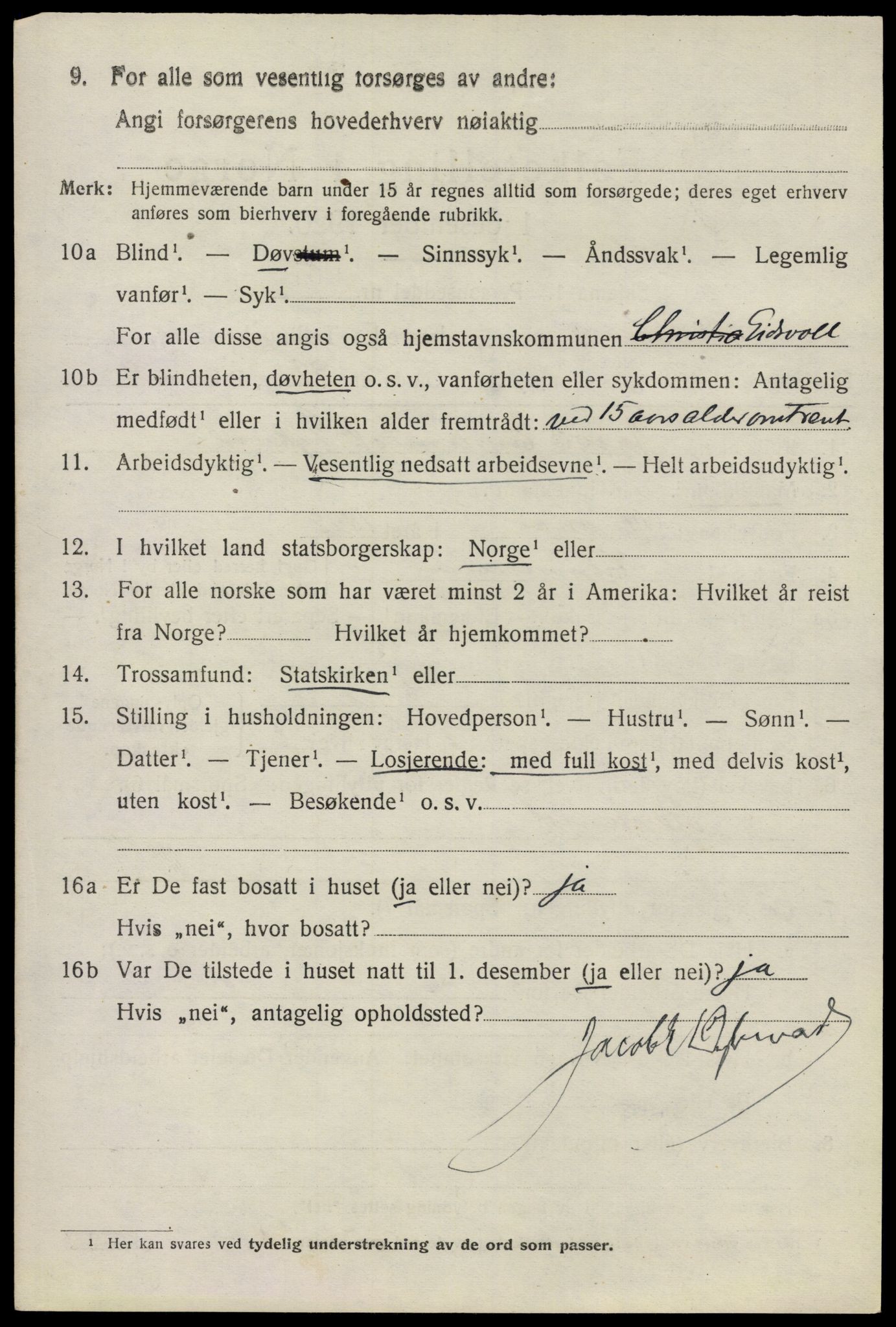 SAO, 1920 census for Eidsvoll, 1920, p. 18414