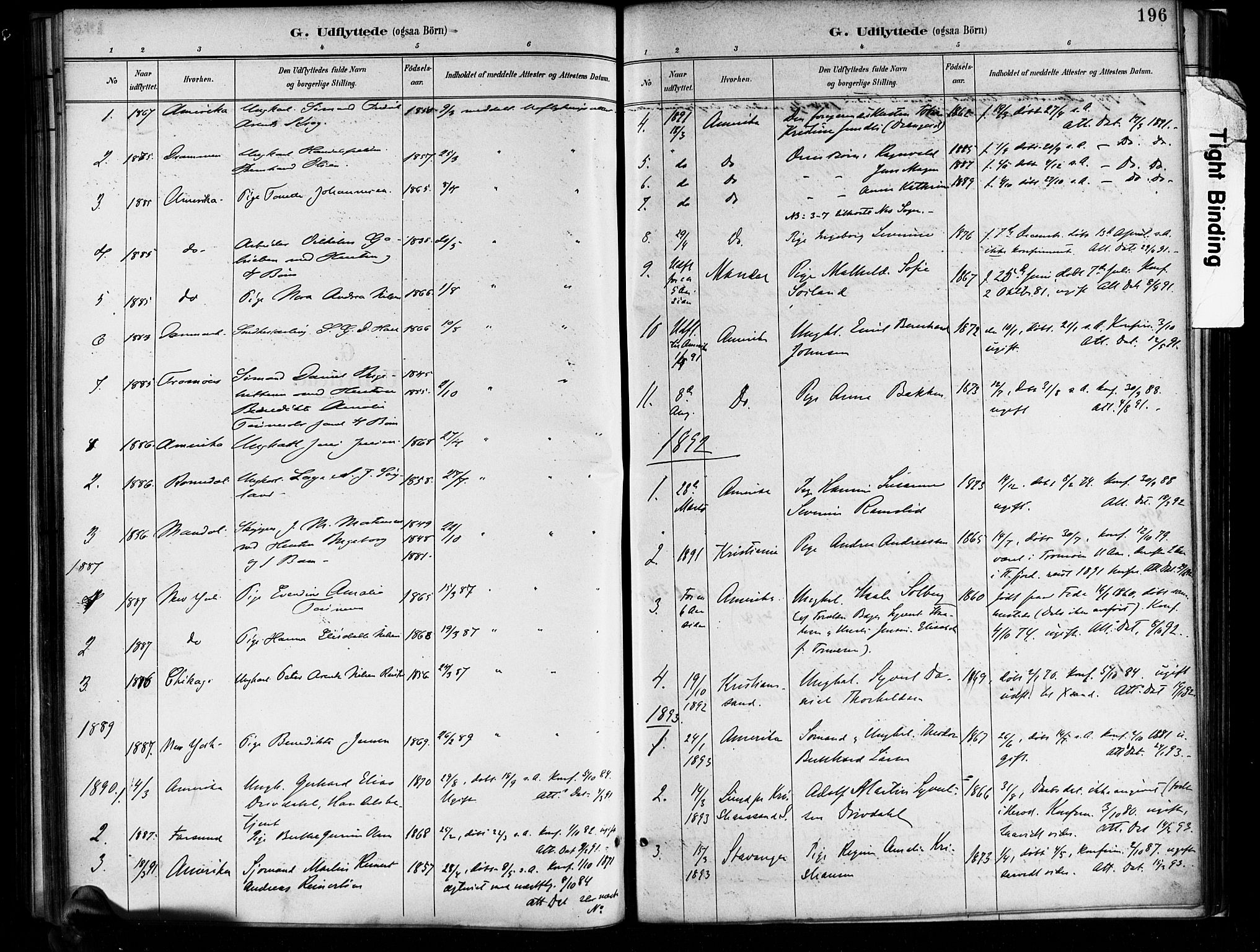 Flekkefjord sokneprestkontor, SAK/1111-0012/F/Fa/Faa/L0001: Parish register (official) no. A 1, 1885-1900, p. 196