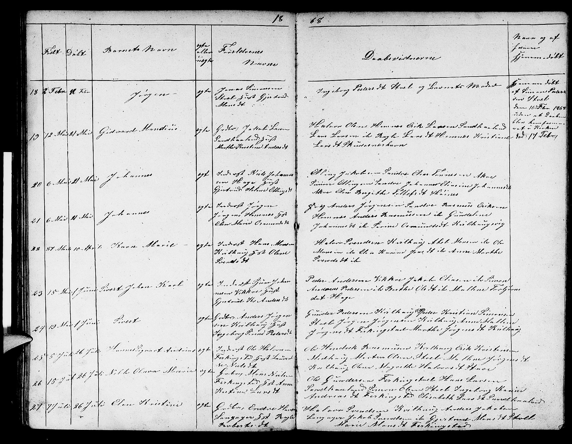 Skudenes sokneprestkontor, AV/SAST-A -101849/H/Ha/Hab/L0002: Parish register (copy) no. B 2, 1848-1873