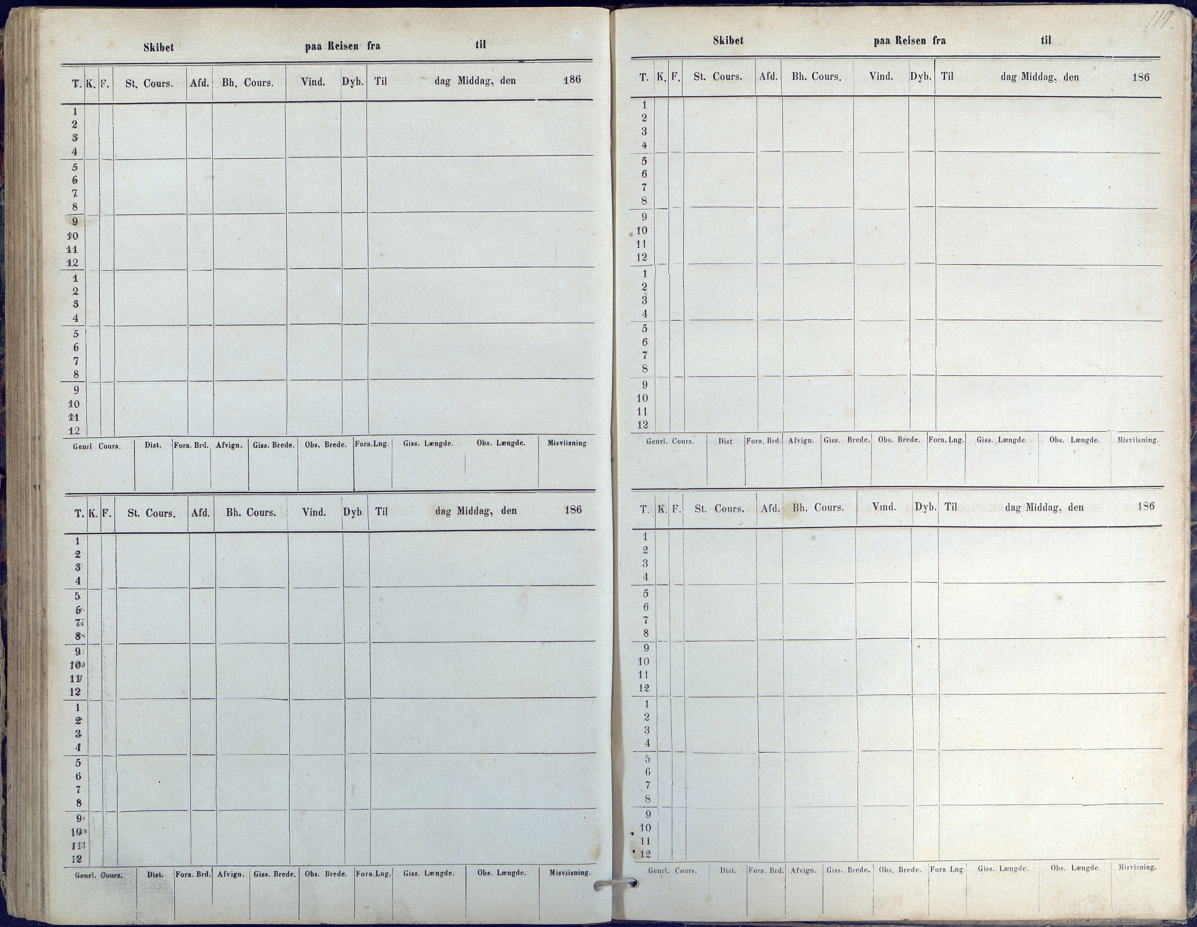 Fartøysarkivet, AAKS/PA-1934/F/L0015/0002: Alert (brigg) / Skipsjournal, 1868-1874, p. 119