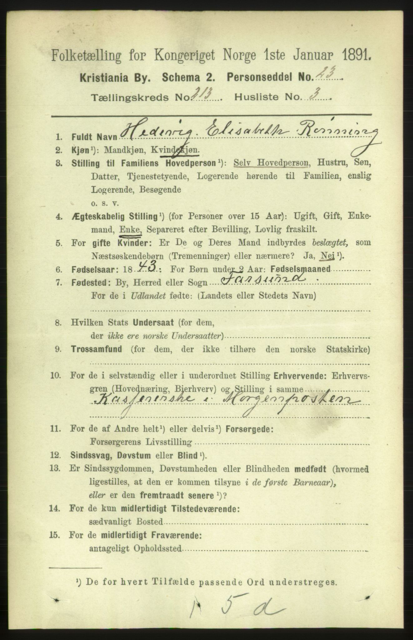 RA, 1891 census for 0301 Kristiania, 1891, p. 127096