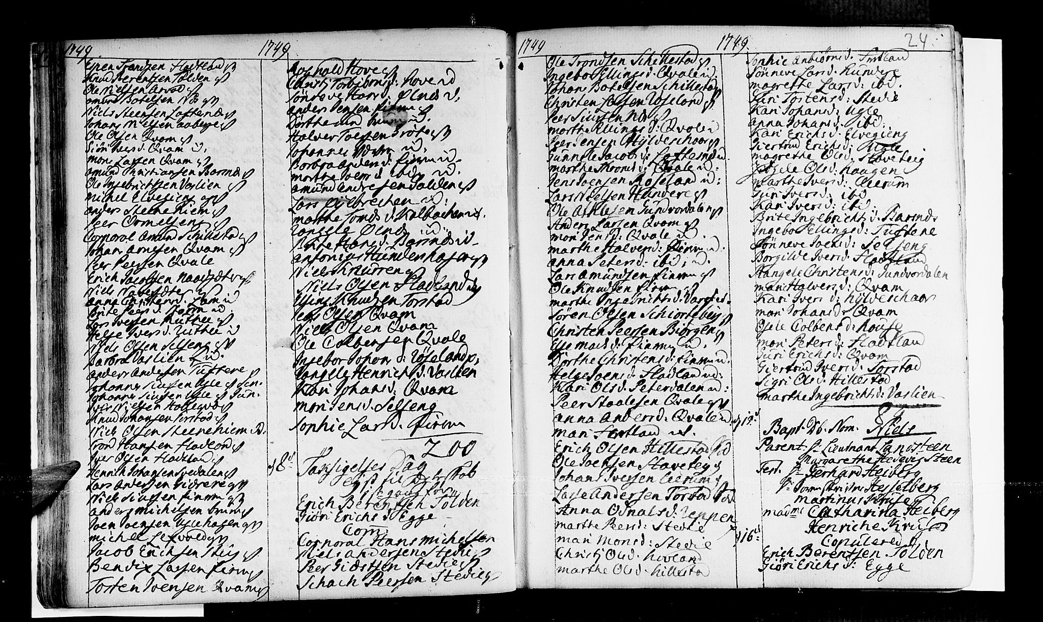 Sogndal sokneprestembete, AV/SAB-A-81301/H/Haa/Haaa/L0003: Parish register (official) no. A 3, 1747-1768, p. 24