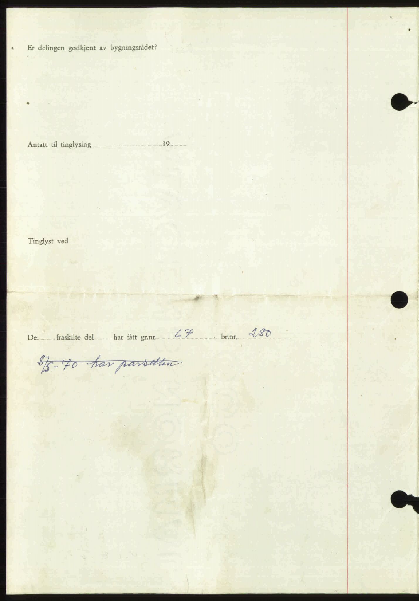 Toten tingrett, SAH/TING-006/H/Hb/Hbc/L0020: Mortgage book no. Hbc-20, 1948-1948, Diary no: : 2936/1948