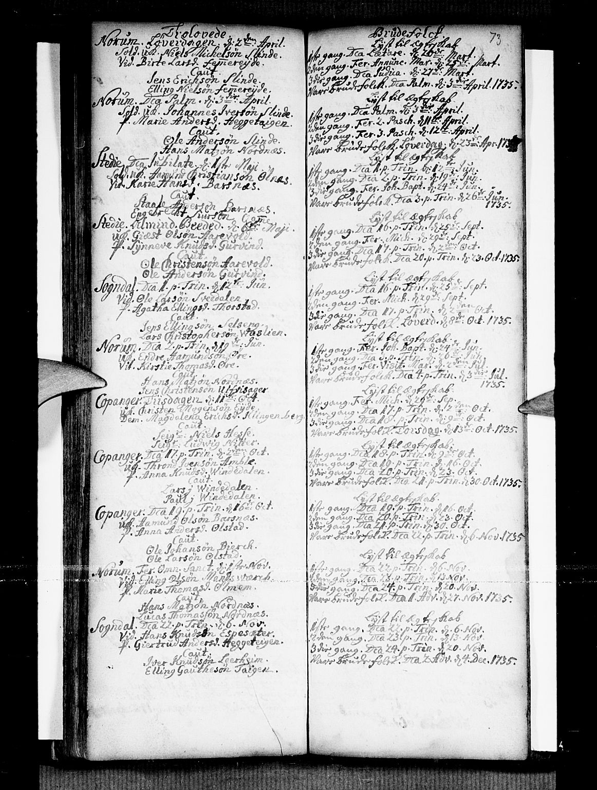 Sogndal sokneprestembete, AV/SAB-A-81301/H/Haa/Haaa/L0002: Parish register (official) no. A 2, 1725-1741, p. 73