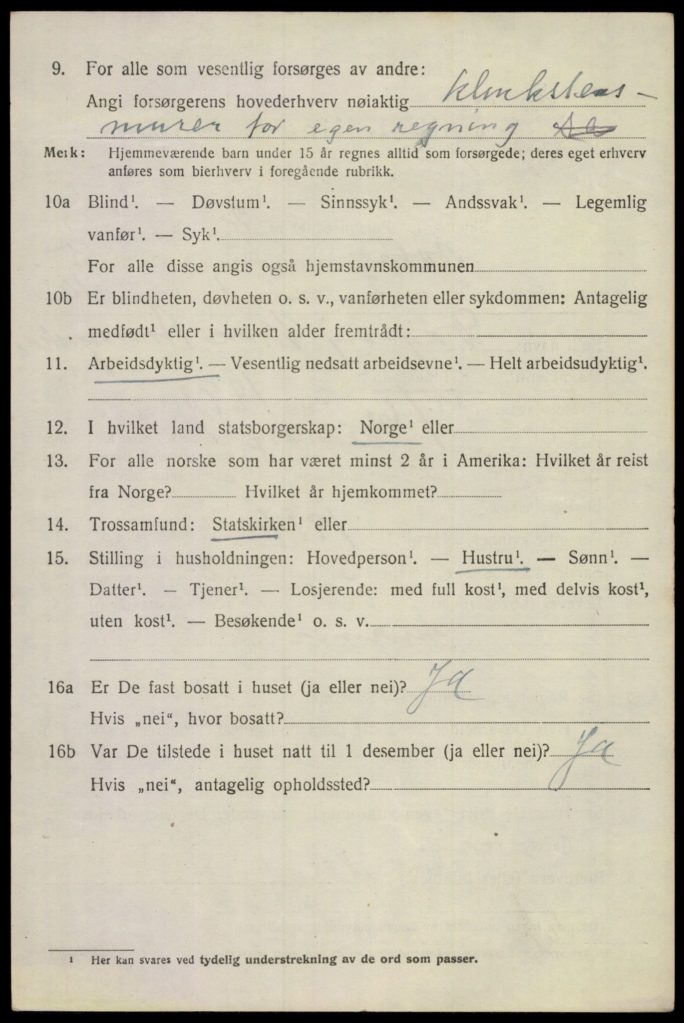 SAKO, 1920 census for Botne, 1920, p. 4246