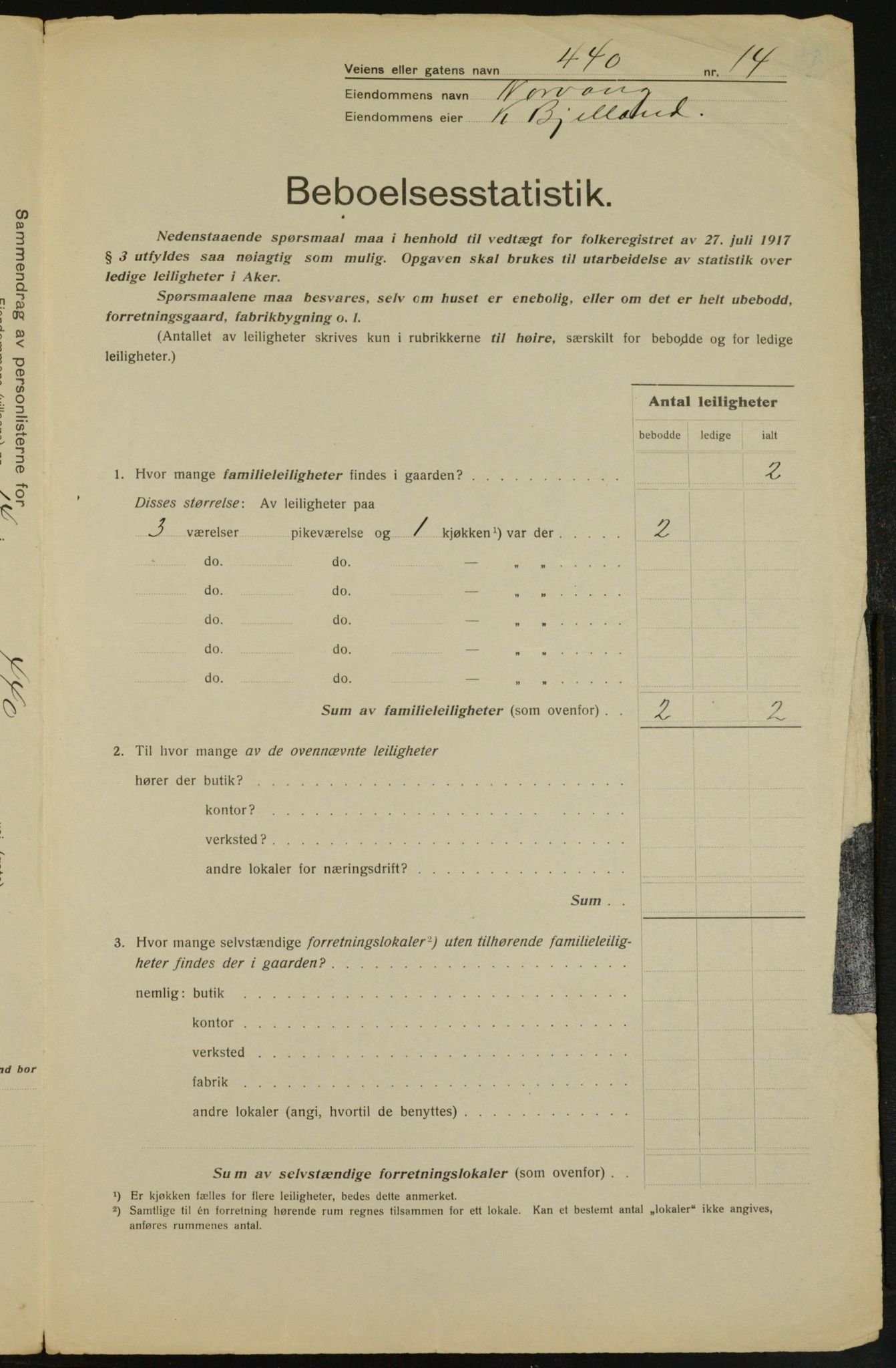 OBA, Municipal Census 1917 for Aker, 1917, p. 29523