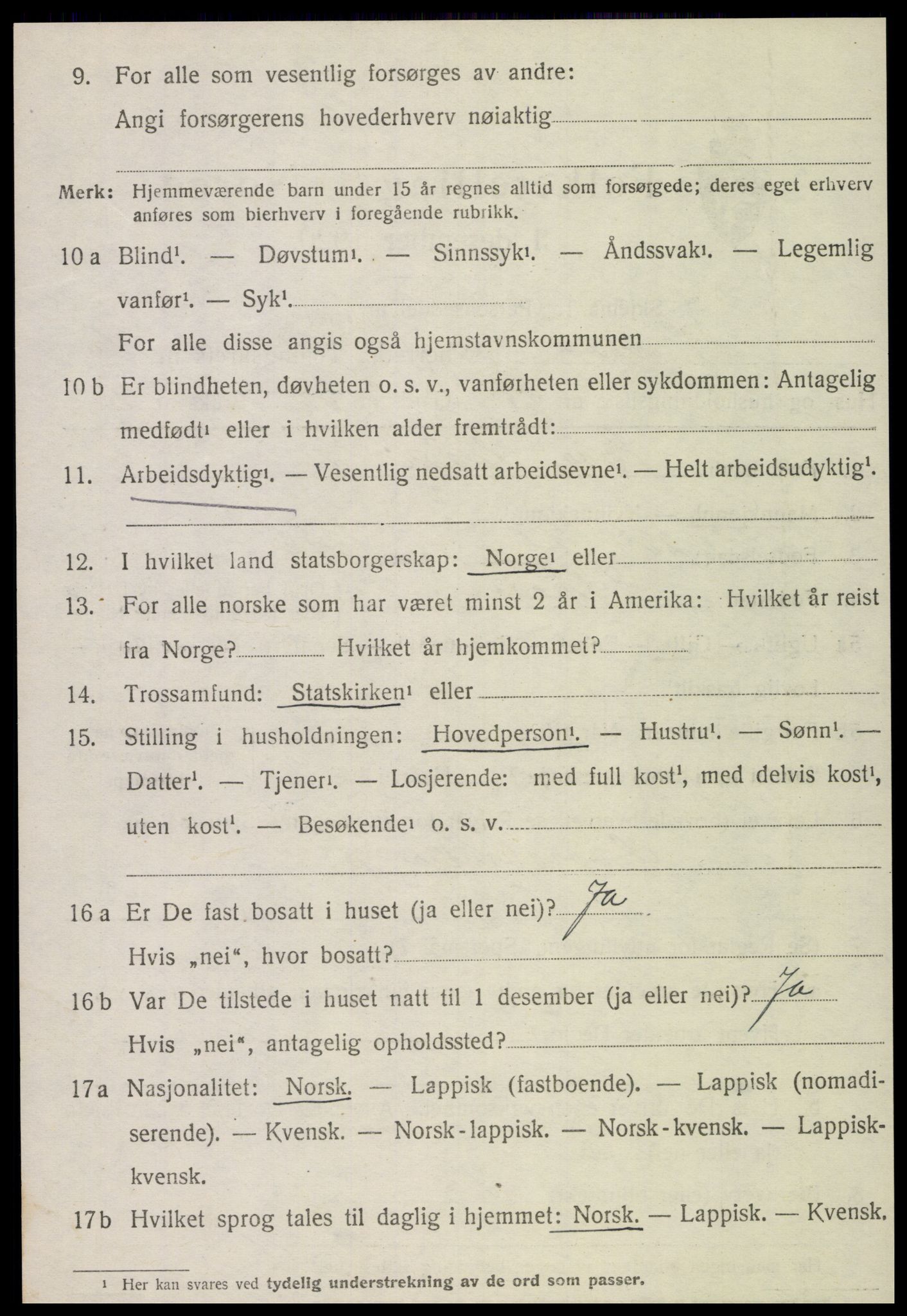 SAT, 1920 census for Snåsa, 1920, p. 4979