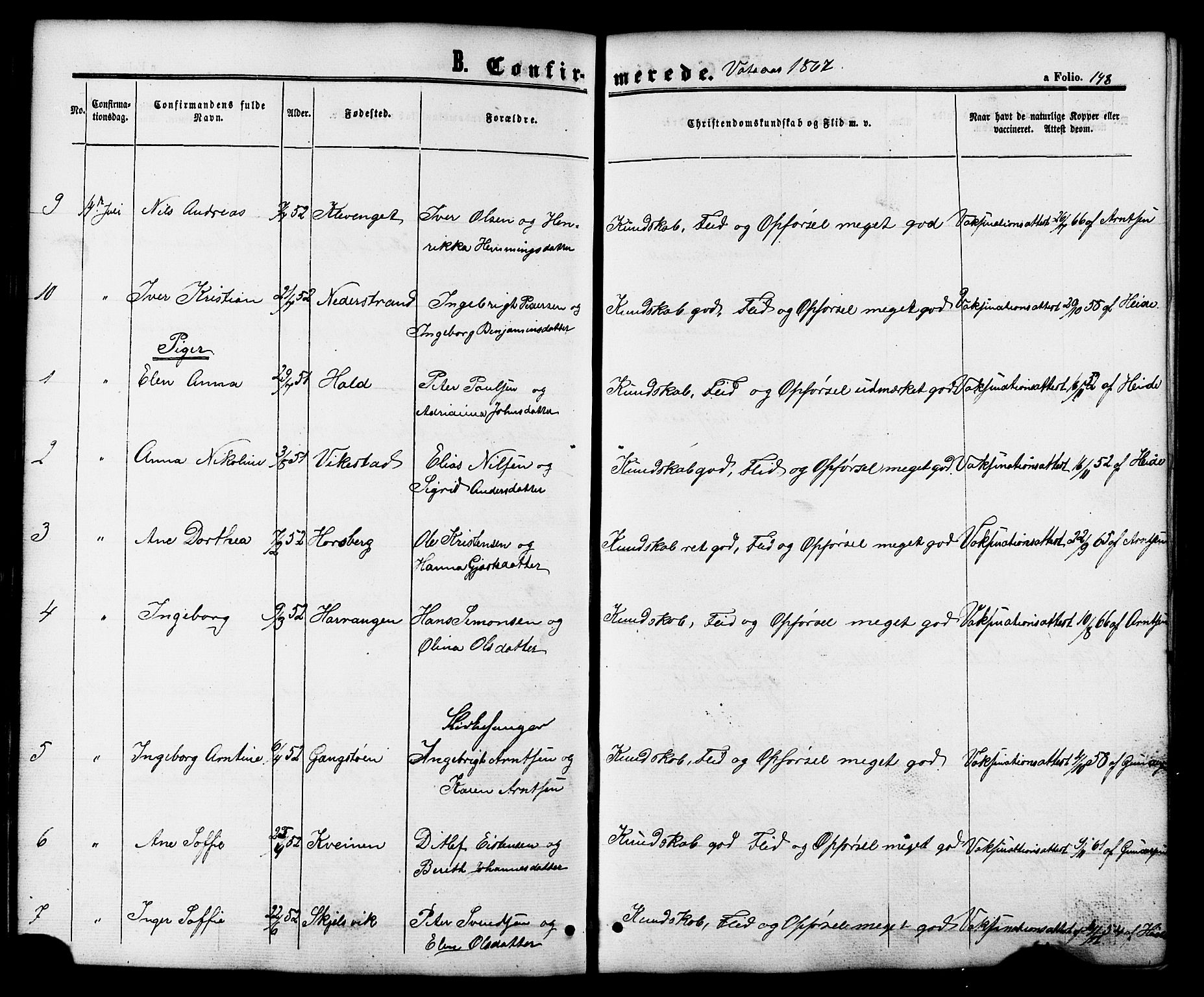Ministerialprotokoller, klokkerbøker og fødselsregistre - Nordland, SAT/A-1459/810/L0146: Parish register (official) no. 810A08 /1, 1862-1874, p. 148