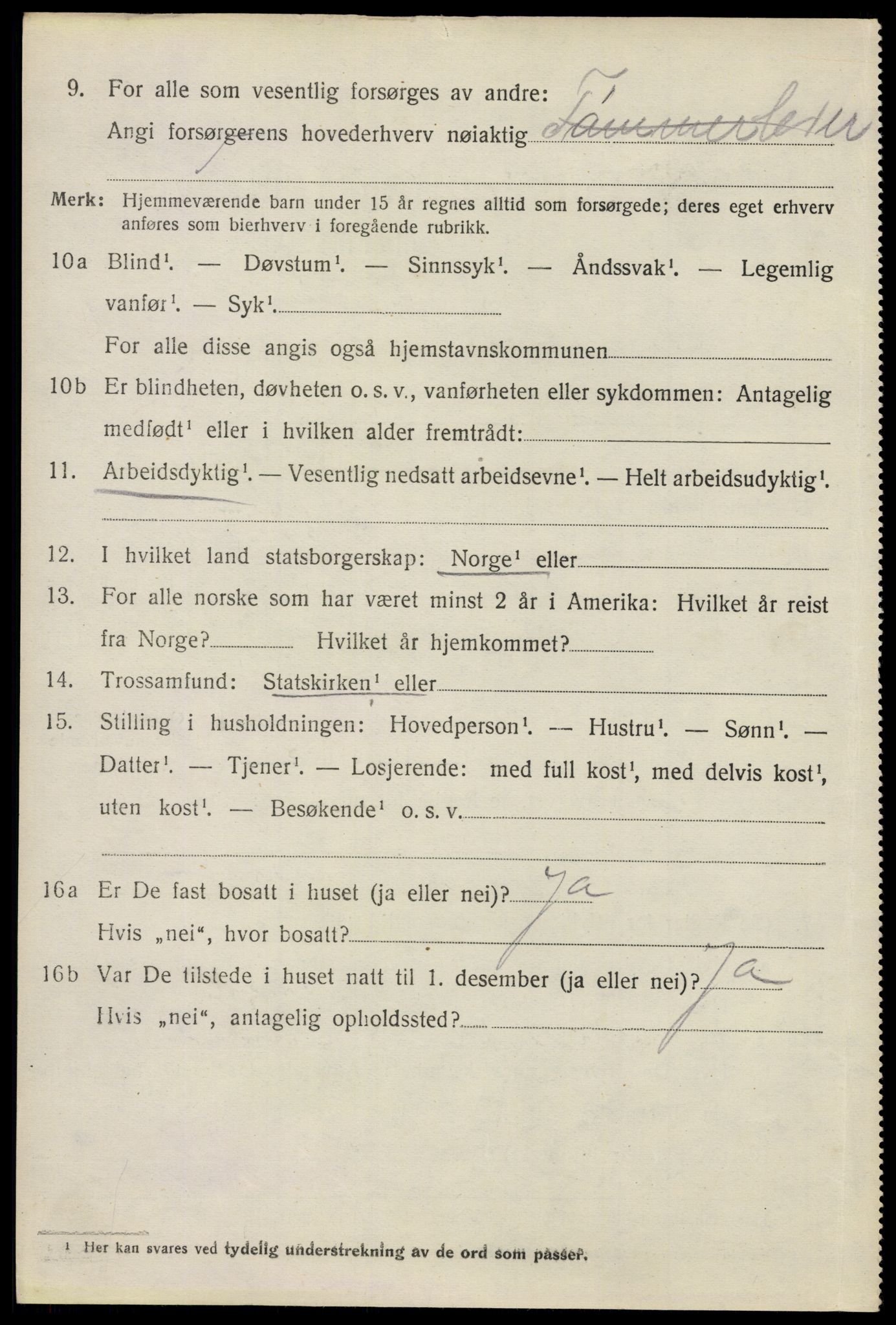 SAO, 1920 census for Glemmen, 1920, p. 4052