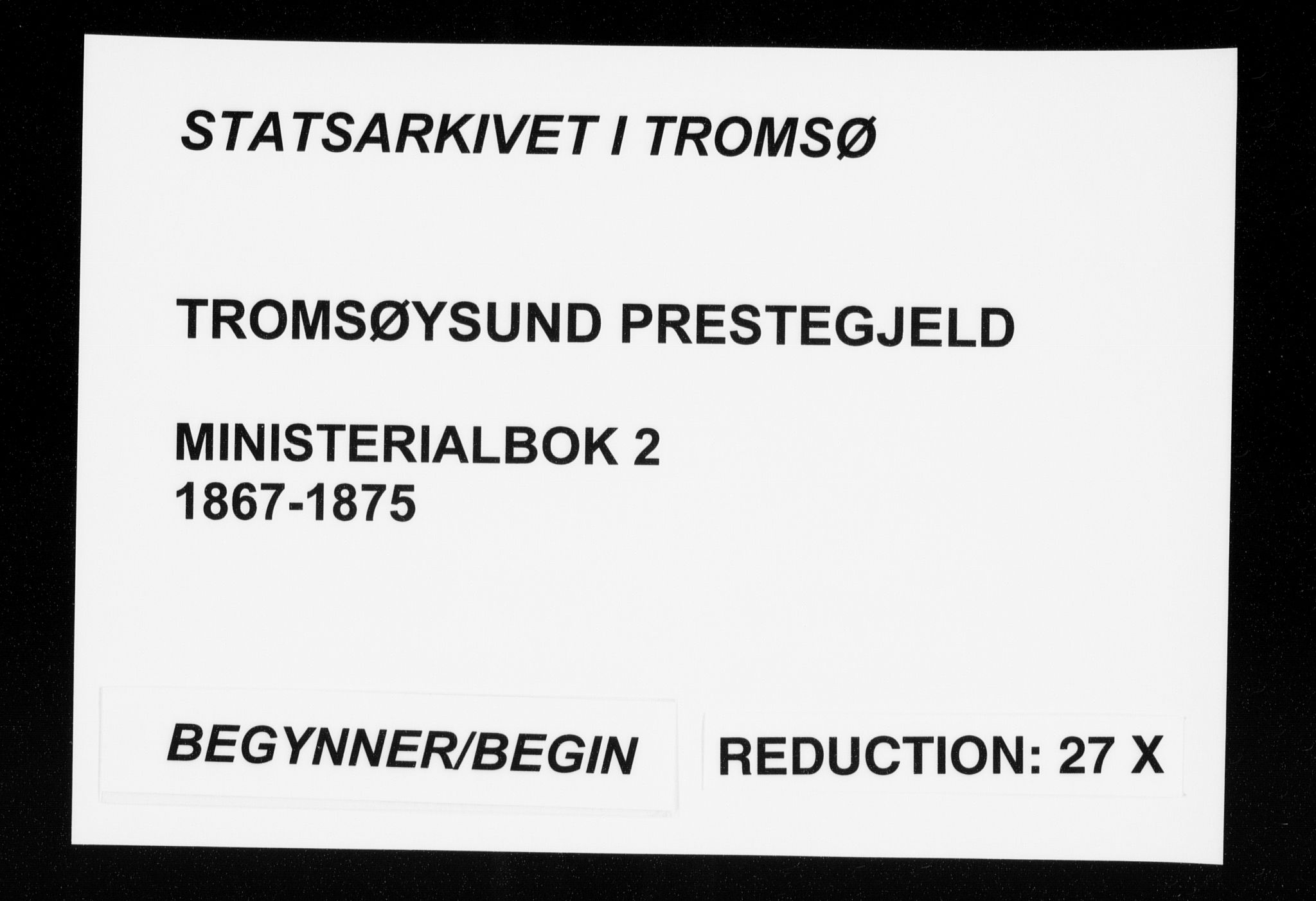 Tromsøysund sokneprestkontor, SATØ/S-1304/G/Ga/L0002kirke: Parish register (official) no. 2, 1867-1875