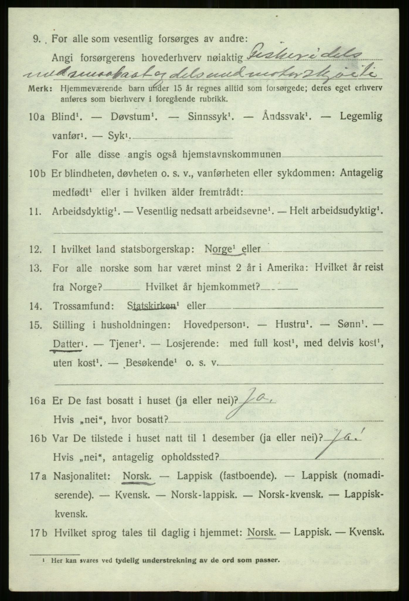 SATØ, 1920 census for Helgøy, 1920, p. 2028