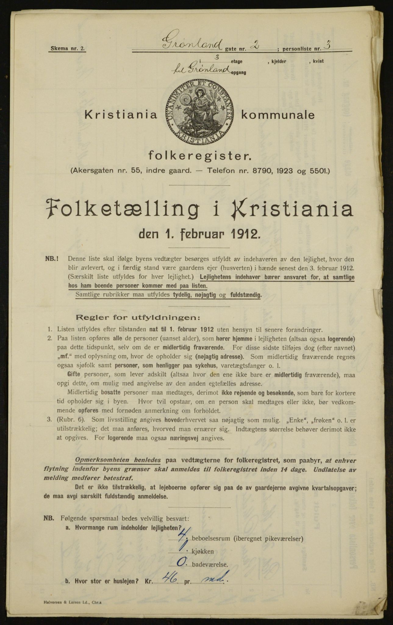 OBA, Municipal Census 1912 for Kristiania, 1912, p. 30982