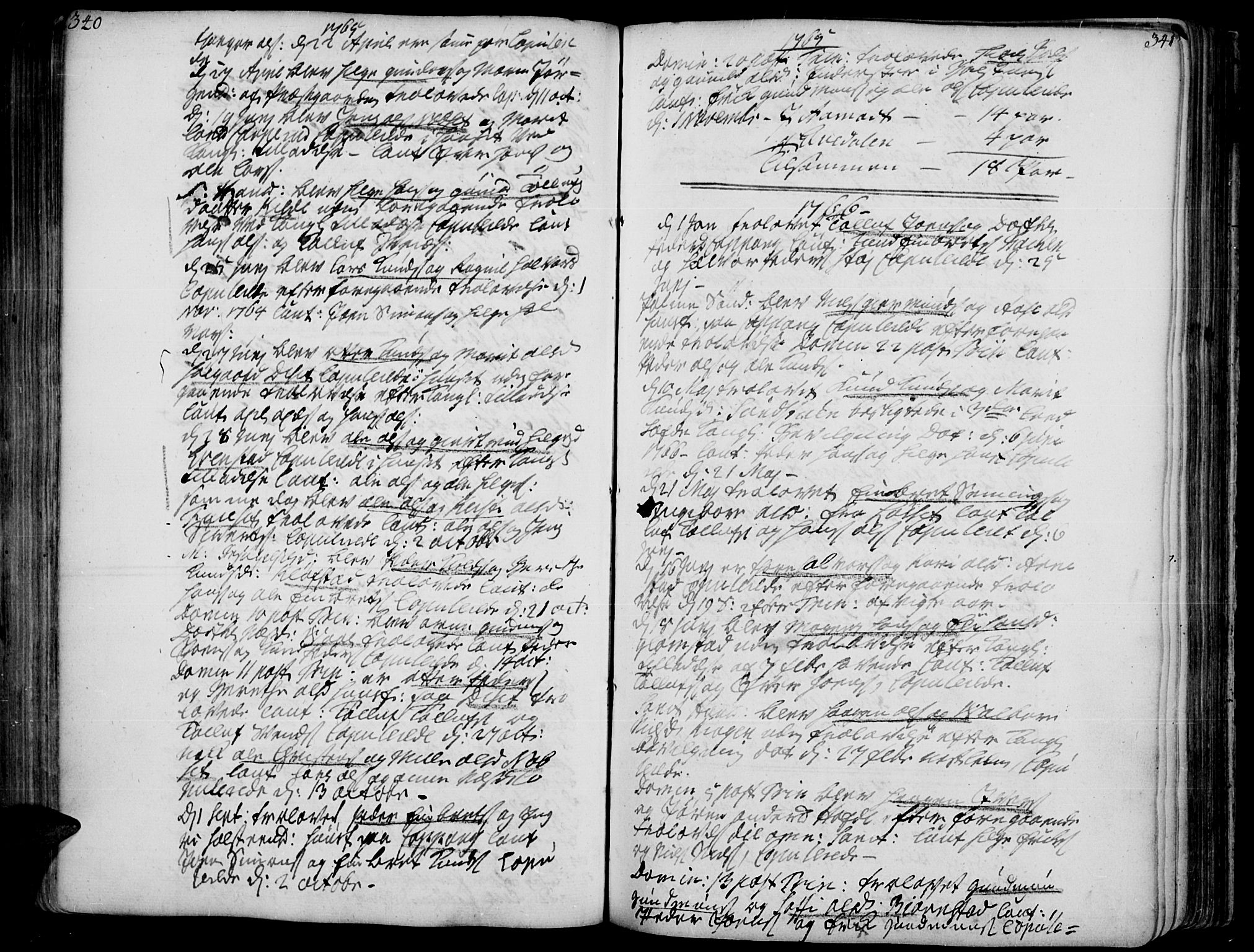 Åmot prestekontor, Hedmark, AV/SAH-PREST-056/H/Ha/Haa/L0002: Parish register (official) no. 2, 1734-1779, p. 340-341