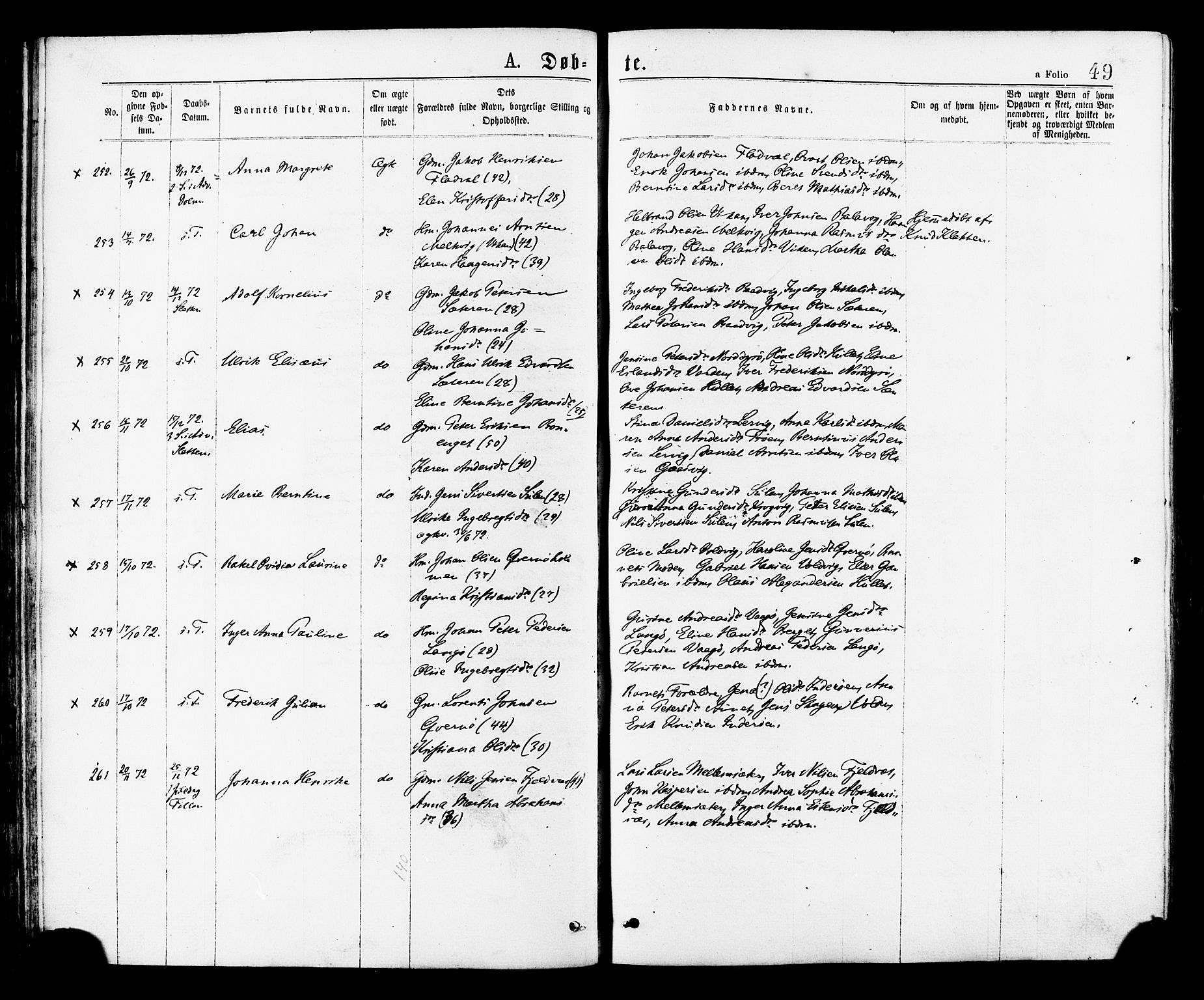 Ministerialprotokoller, klokkerbøker og fødselsregistre - Sør-Trøndelag, AV/SAT-A-1456/634/L0532: Parish register (official) no. 634A08, 1871-1881, p. 49