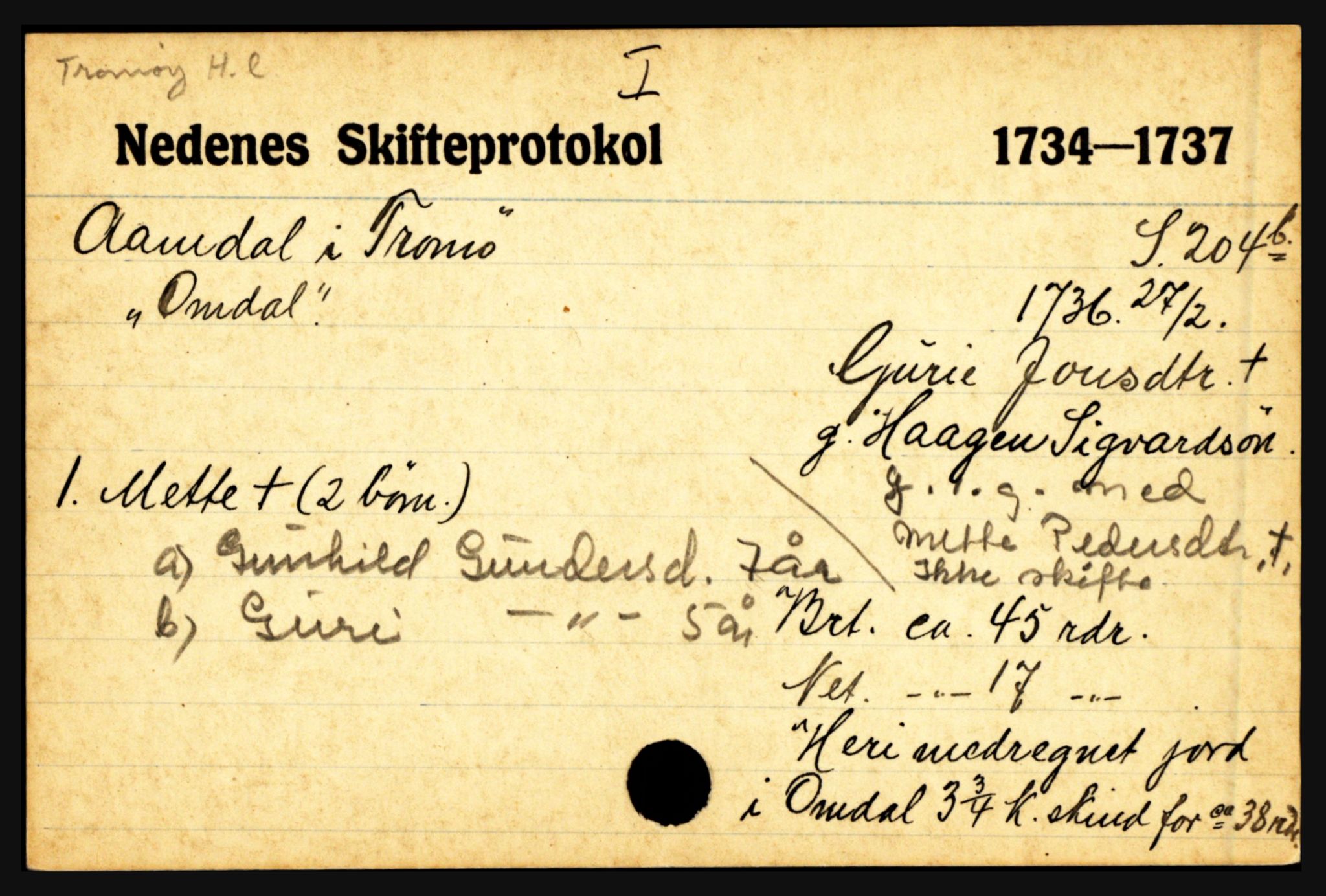 Nedenes sorenskriveri før 1824, AV/SAK-1221-0007/H, p. 34817