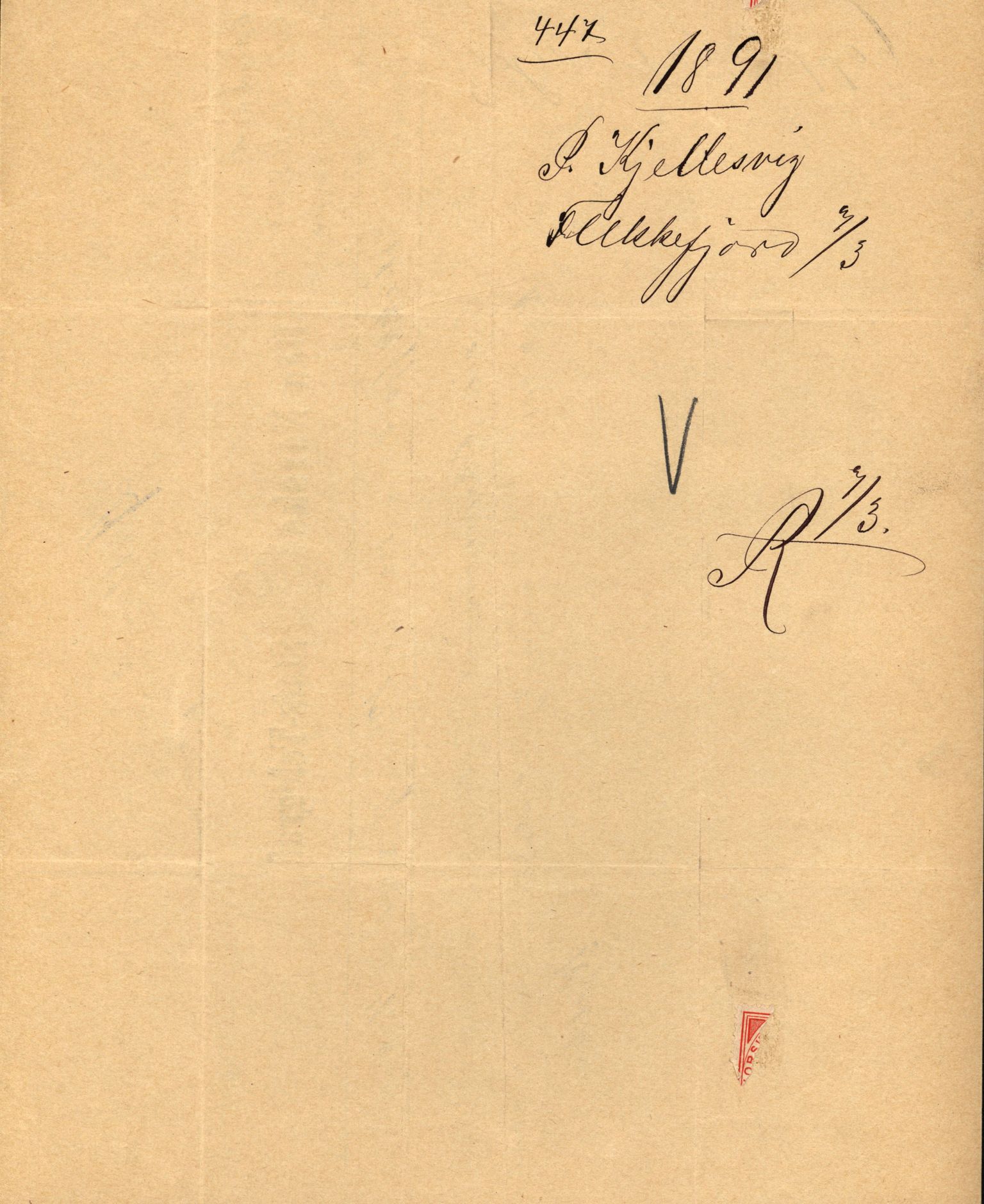 Pa 63 - Østlandske skibsassuranceforening, VEMU/A-1079/G/Ga/L0027/0011: Havaridokumenter / Louise, Lucie, Falcon, Ingeborg av Laurvig, Imperator, 1891, p. 19