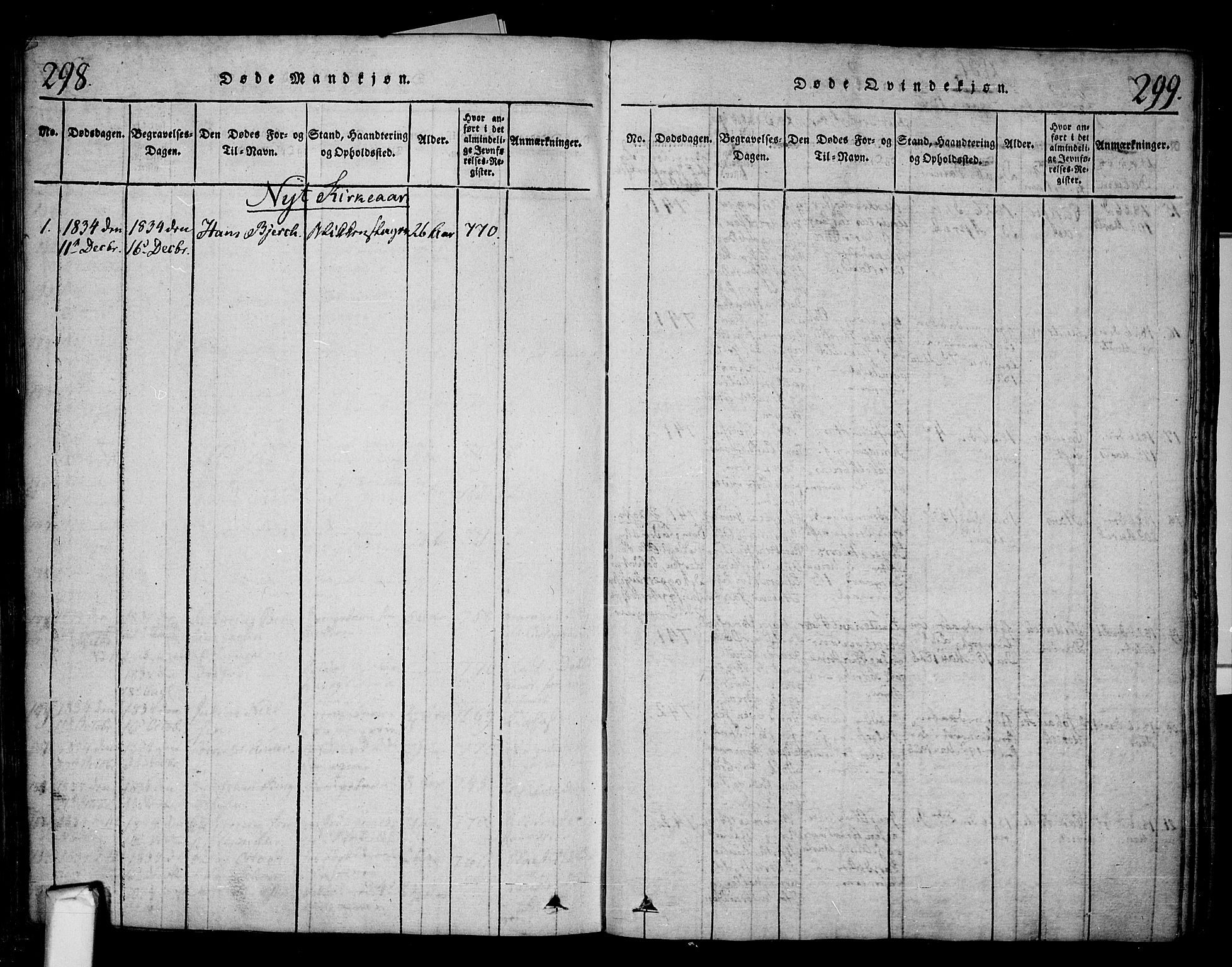 Fredrikstad prestekontor Kirkebøker, AV/SAO-A-11082/F/Fa/L0004: Parish register (official) no. 4, 1816-1834, p. 298-299