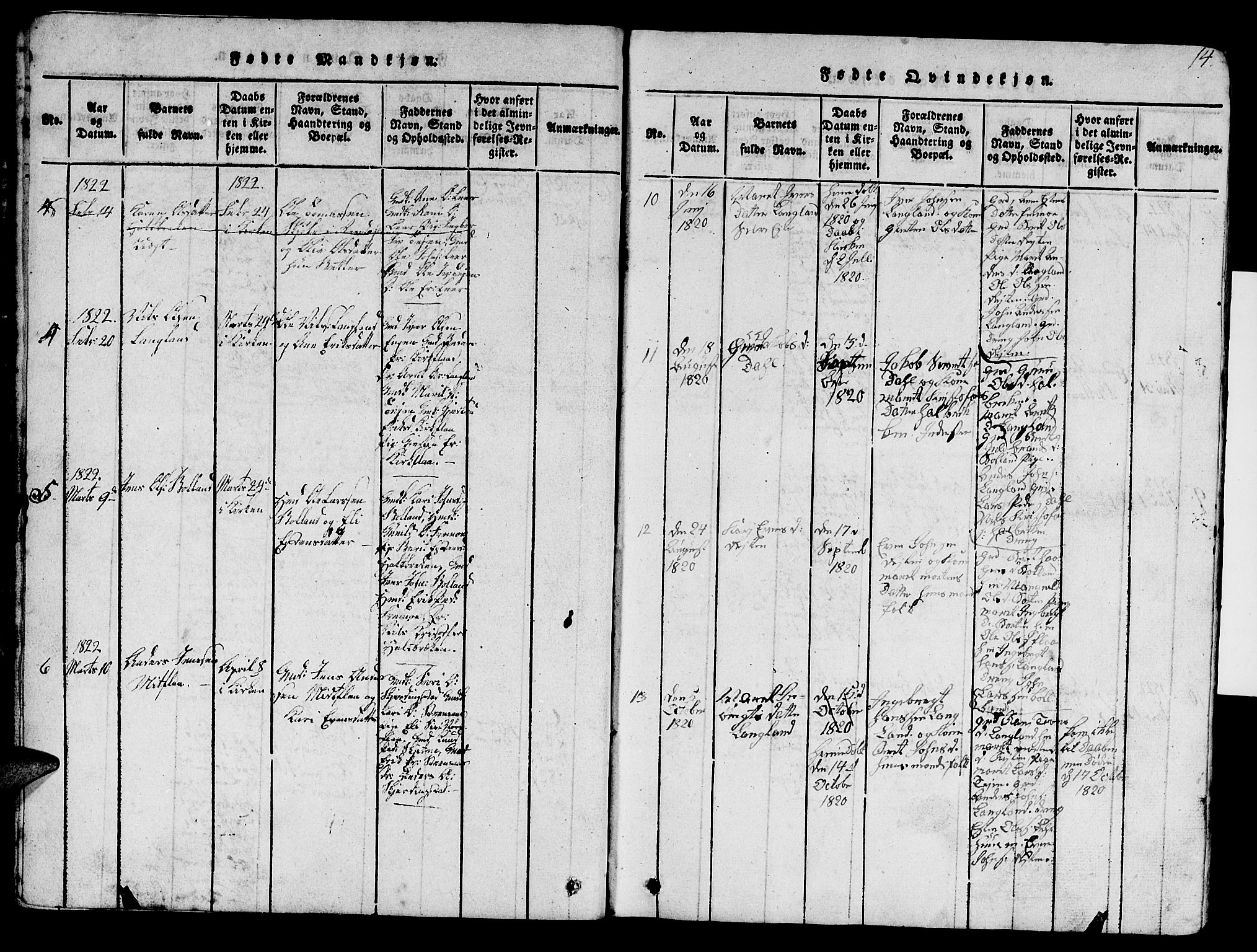 Ministerialprotokoller, klokkerbøker og fødselsregistre - Sør-Trøndelag, SAT/A-1456/693/L1121: Parish register (copy) no. 693C02, 1816-1869, p. 14