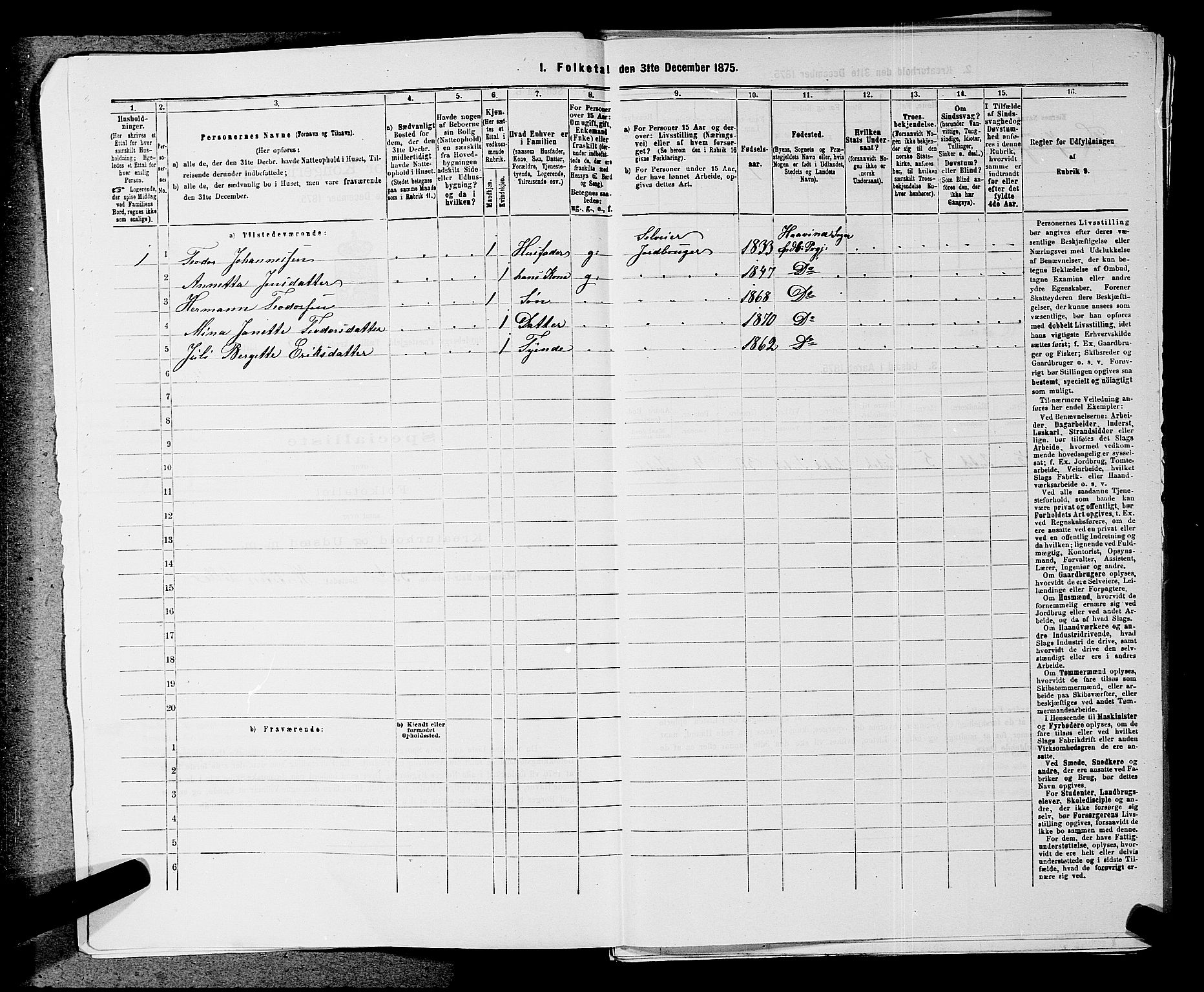 RA, 1875 census for 0123P Spydeberg, 1875, p. 563