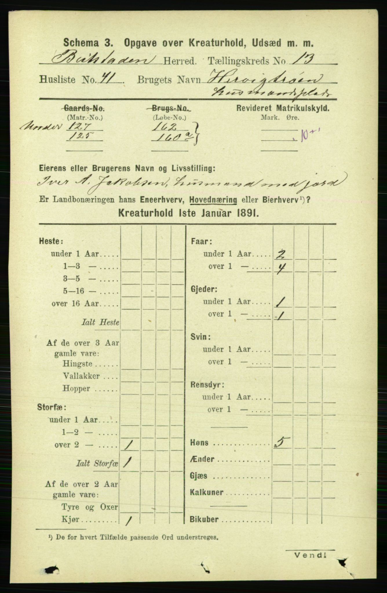 RA, 1891 census for 1727 Beitstad, 1891, p. 6547