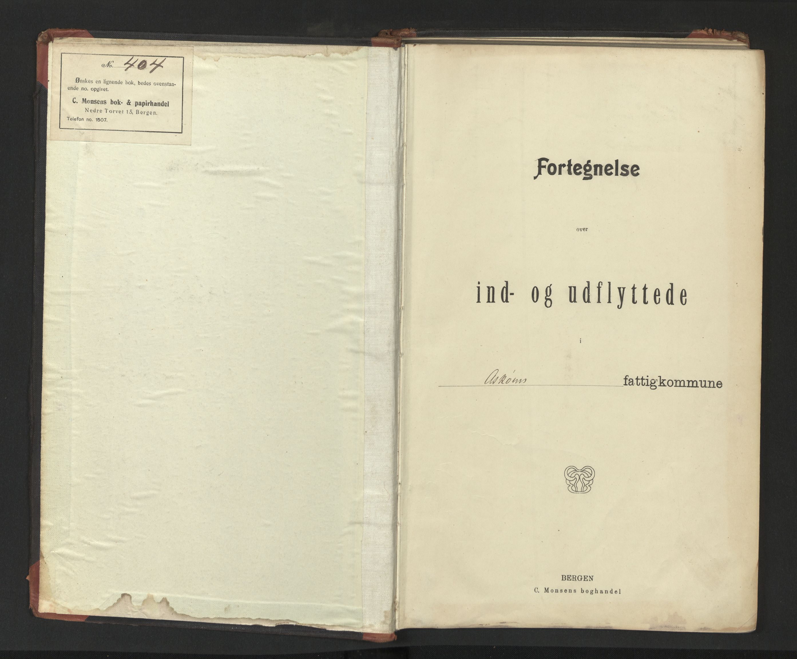 Lensmannen i Askøy, SAB/A-31001/0020/L0002: Protokoll over inn- og utflytte, 1910-1915
