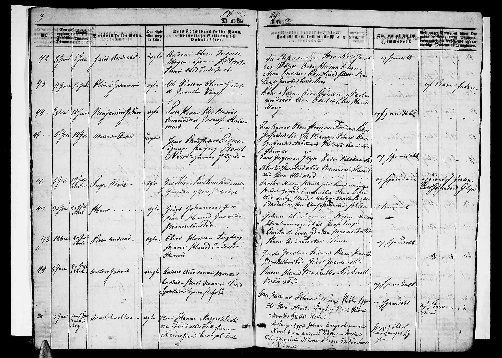 Ministerialprotokoller, klokkerbøker og fødselsregistre - Nordland, SAT/A-1459/838/L0548: Parish register (official) no. 838A06, 1829-1839, p. 9-10