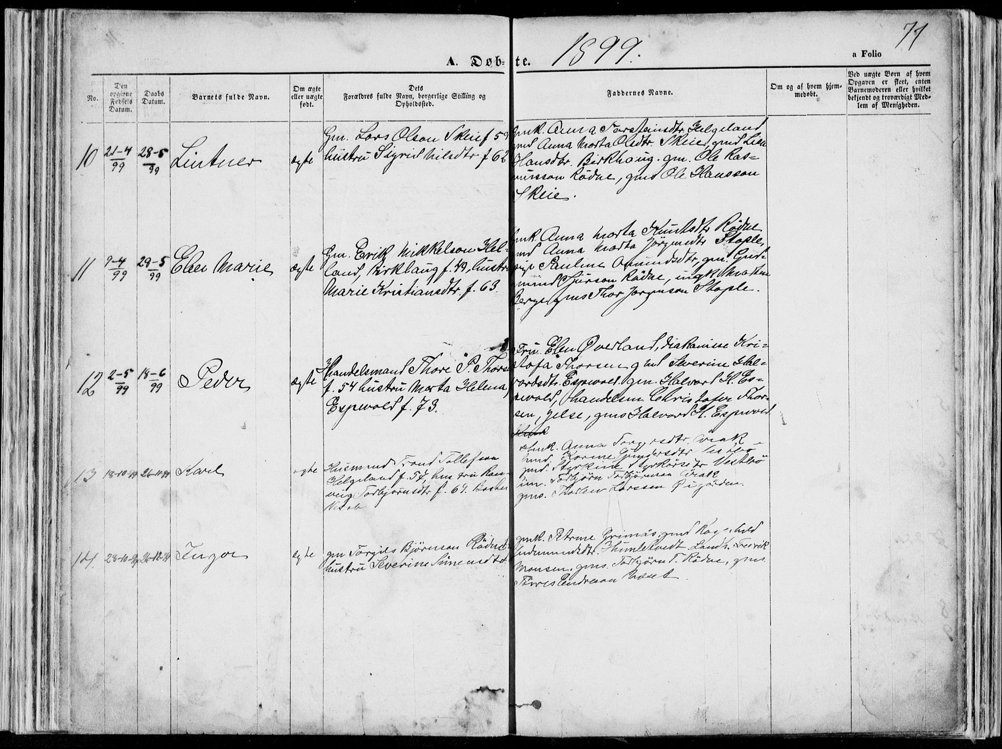 Vikedal sokneprestkontor, SAST/A-101840/01/V: Parish register (copy) no. B 10, 1864-1926, p. 77