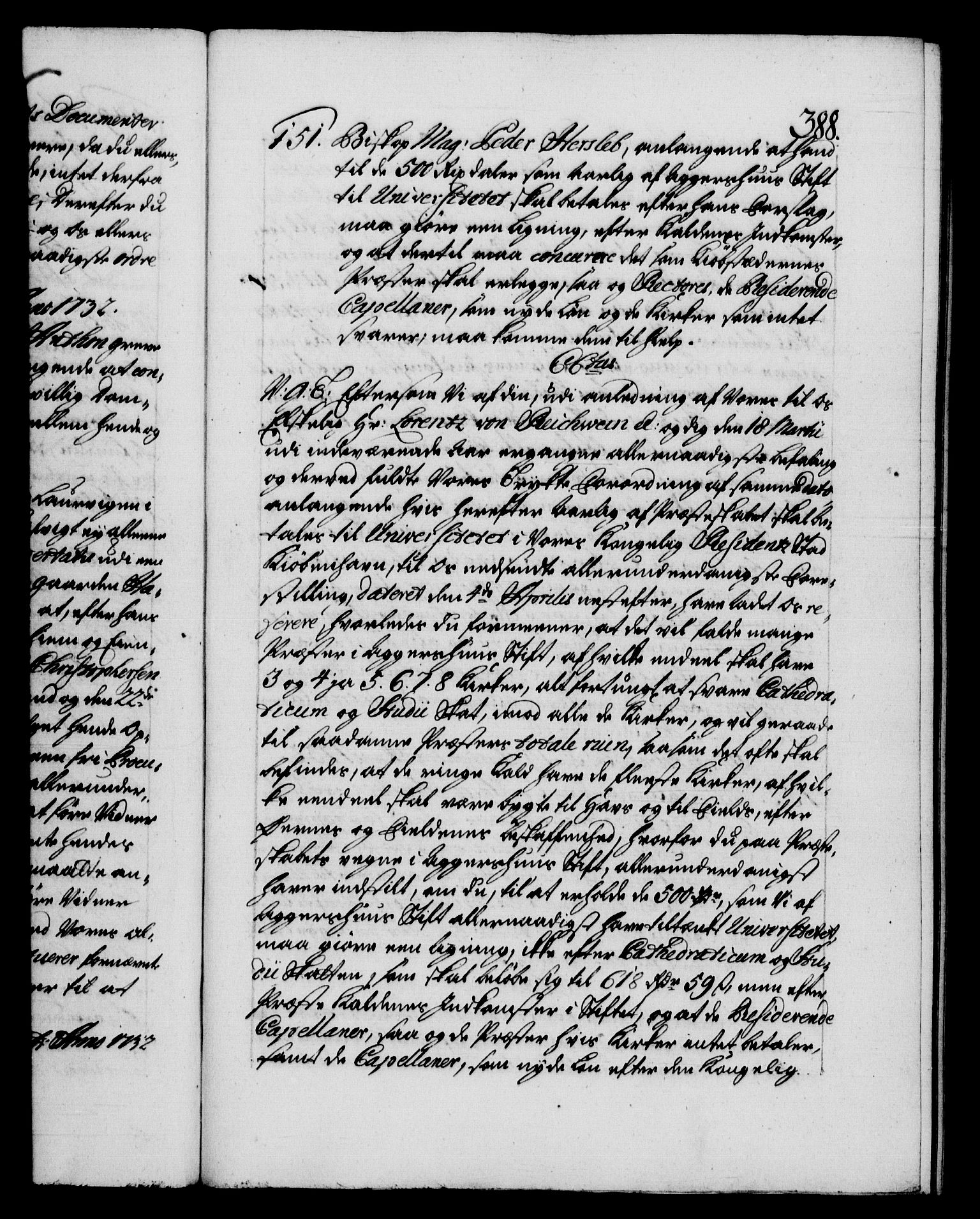 Danske Kanselli 1572-1799, AV/RA-EA-3023/F/Fc/Fca/Fcab/L0025: Norske tegnelser, 1730-1733, p. 388a
