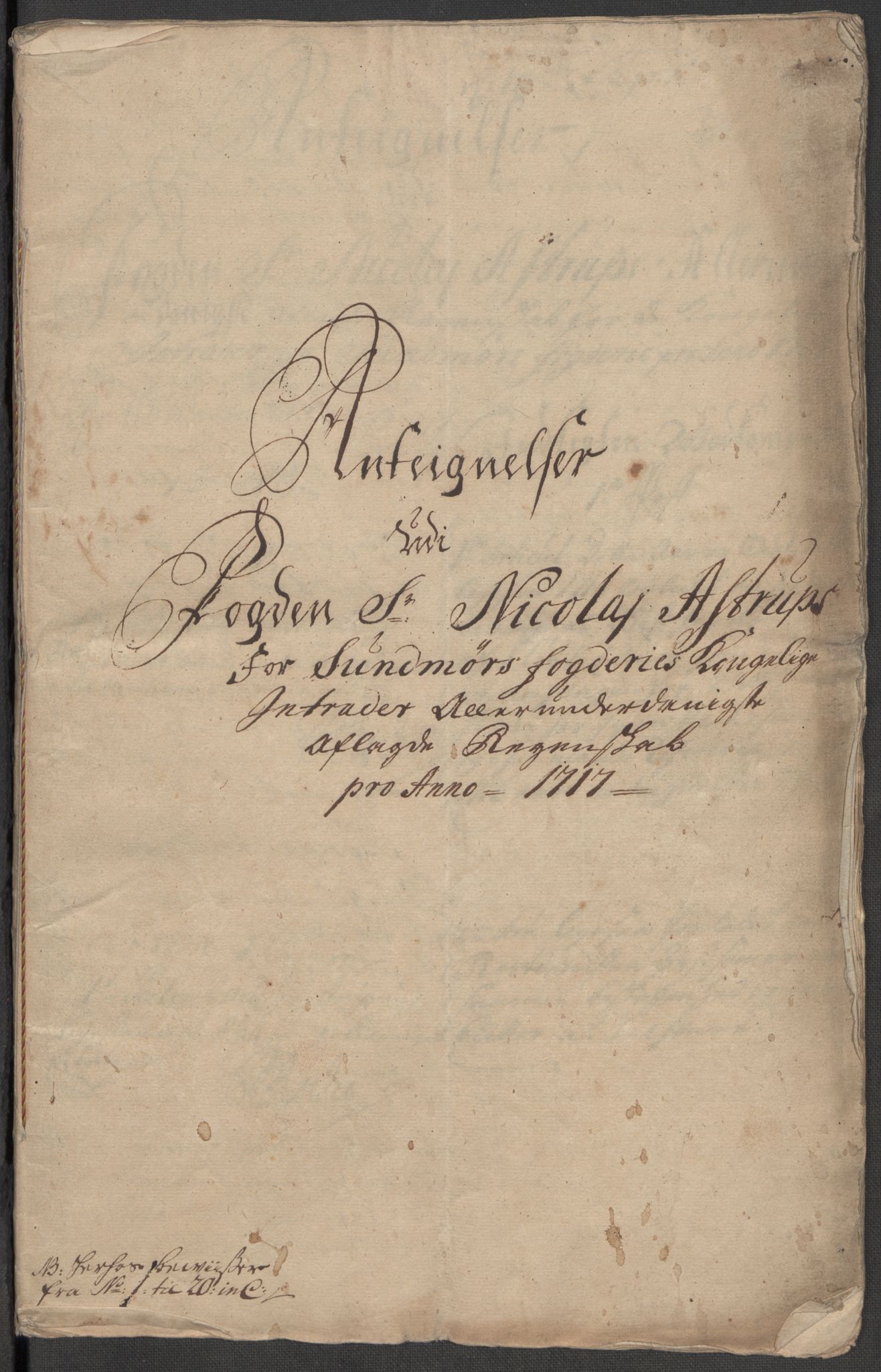 Rentekammeret inntil 1814, Reviderte regnskaper, Fogderegnskap, AV/RA-EA-4092/R54/L3569: Fogderegnskap Sunnmøre, 1717, p. 337