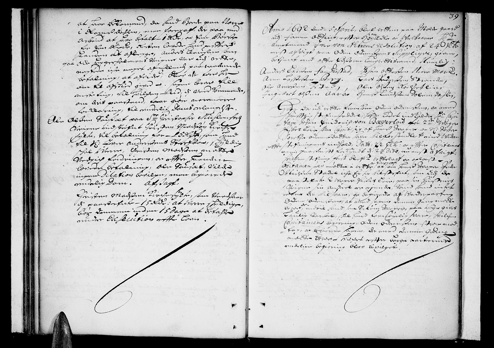 Romsdal sorenskriveri, SAT/A-4149/1/1/1A/L0002: Tingbok, 1690-1693, p. 38b-39a
