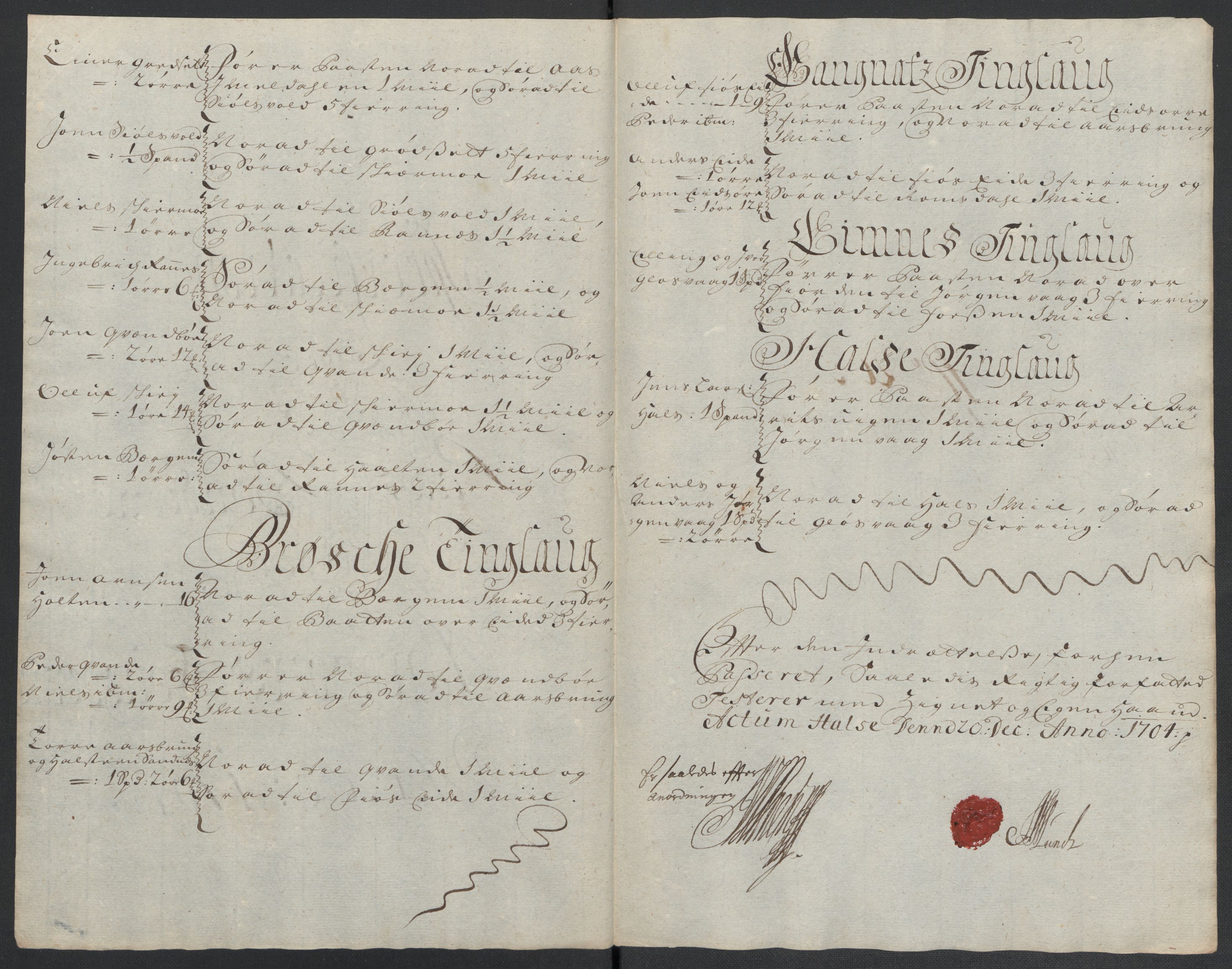 Rentekammeret inntil 1814, Reviderte regnskaper, Fogderegnskap, RA/EA-4092/R56/L3740: Fogderegnskap Nordmøre, 1703-1704, p. 333