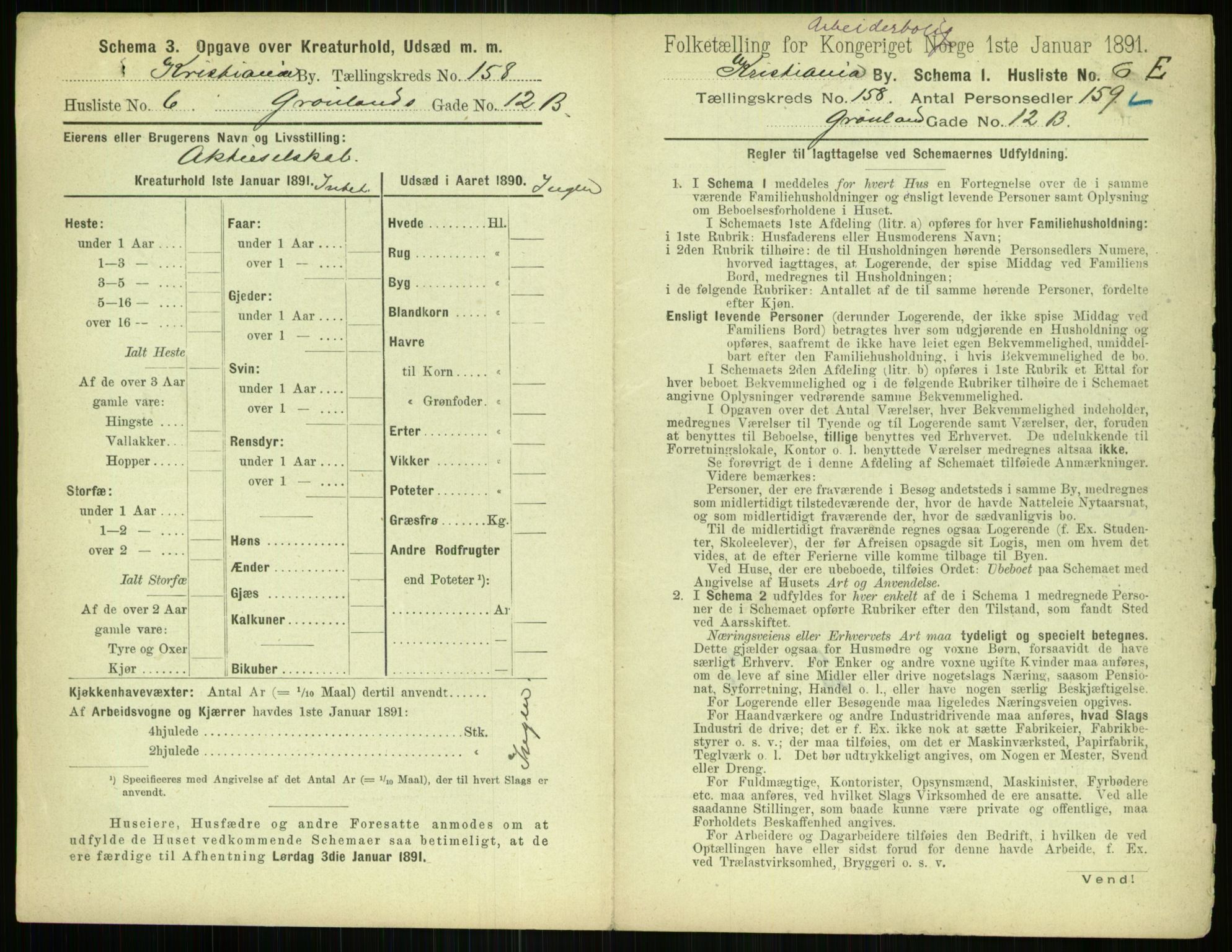 RA, 1891 census for 0301 Kristiania, 1891, p. 89641