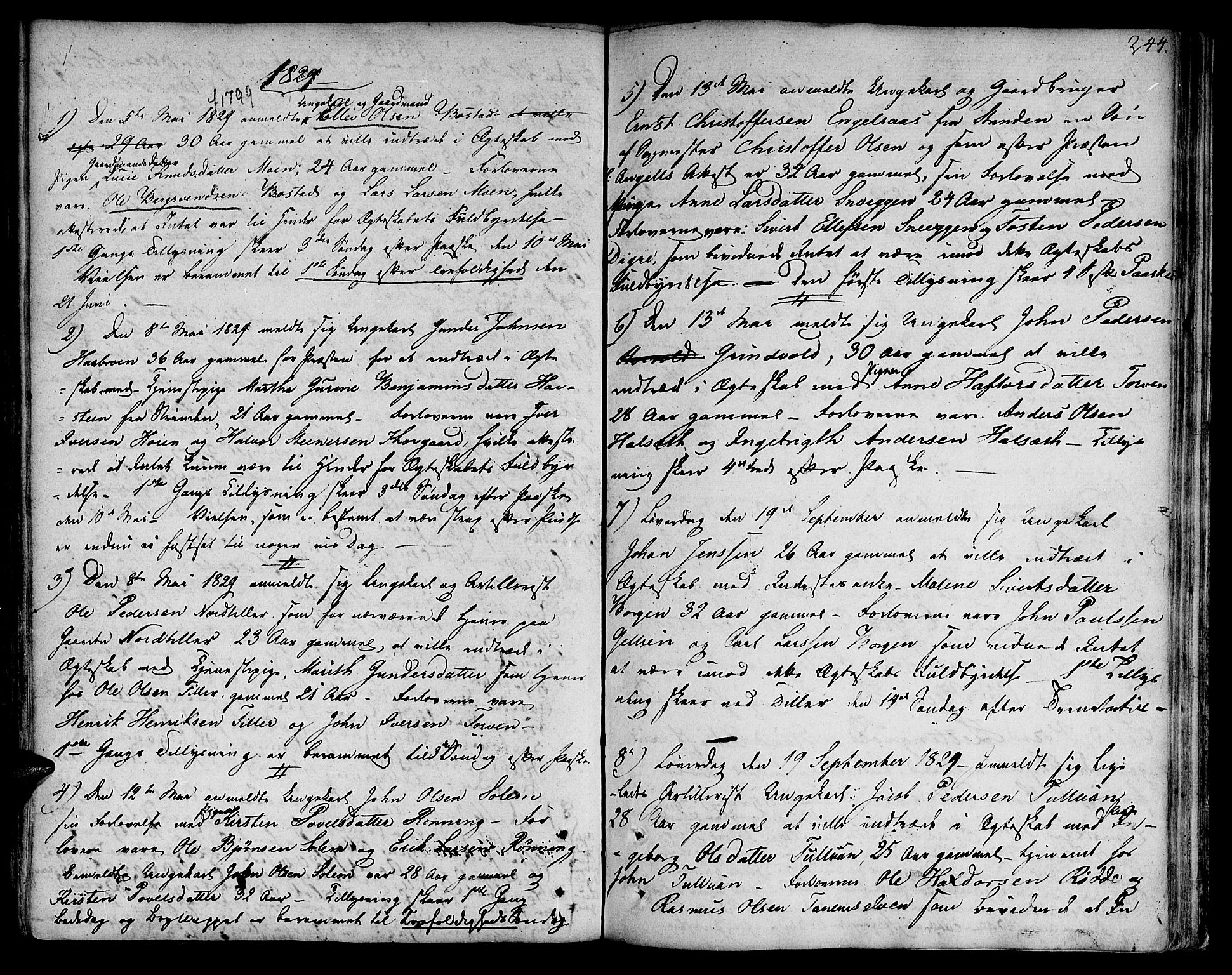 Ministerialprotokoller, klokkerbøker og fødselsregistre - Sør-Trøndelag, SAT/A-1456/618/L0438: Parish register (official) no. 618A03, 1783-1815, p. 244