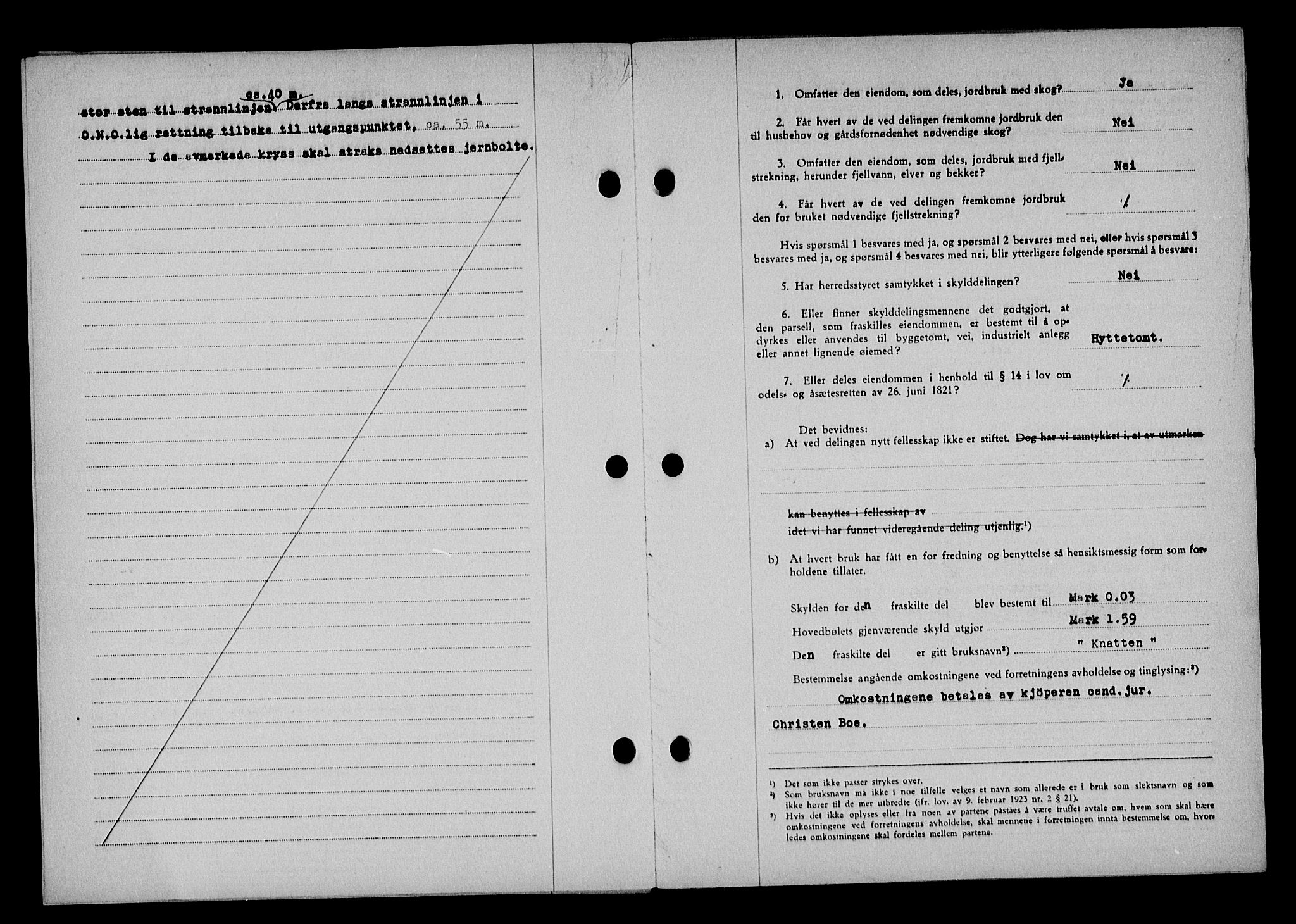 Vestre Nedenes/Sand sorenskriveri, SAK/1221-0010/G/Gb/Gba/L0053: Mortgage book no. A 6, 1944-1945, Diary no: : 184/1944
