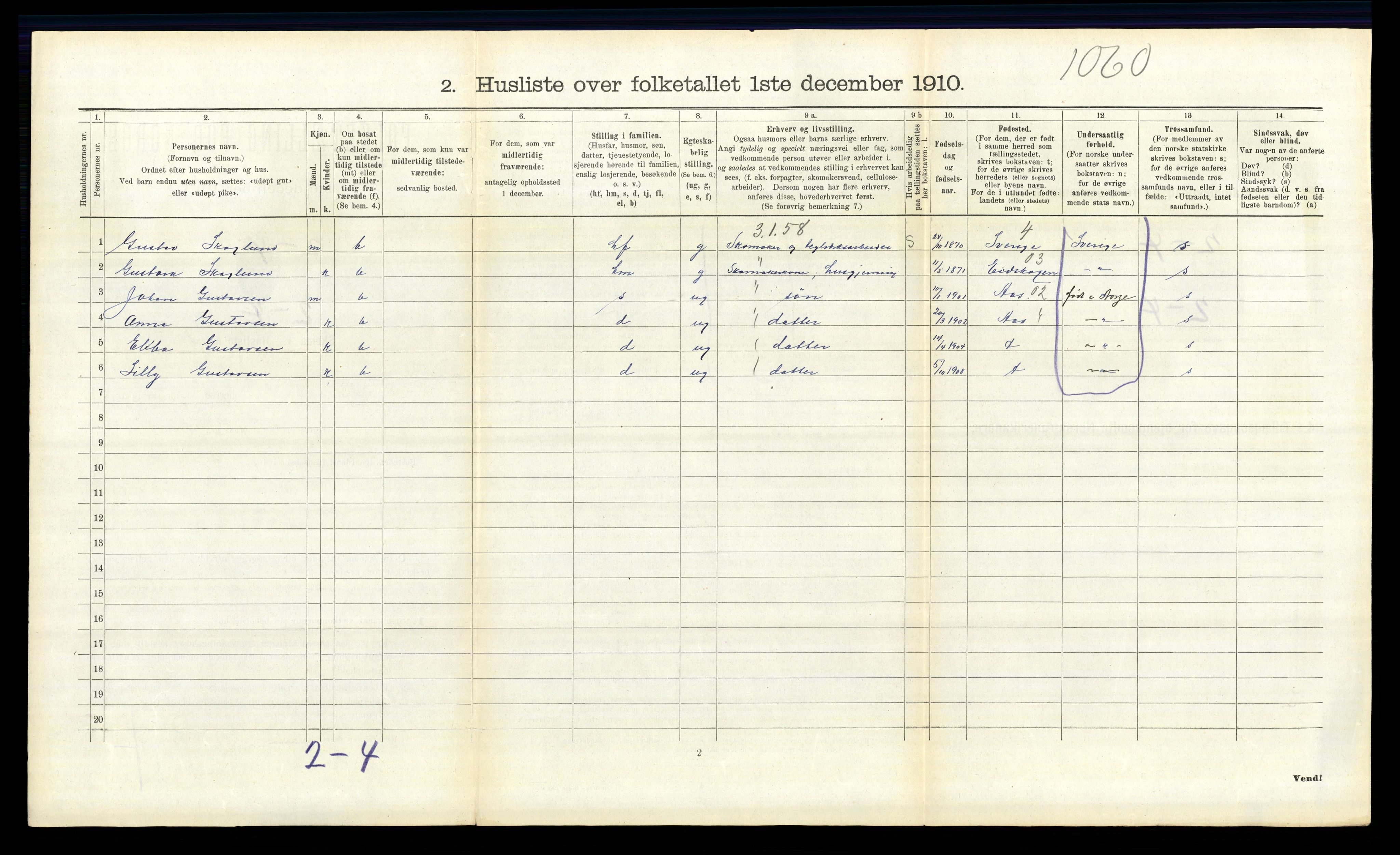 RA, 1910 census for Kråkstad, 1910, p. 410