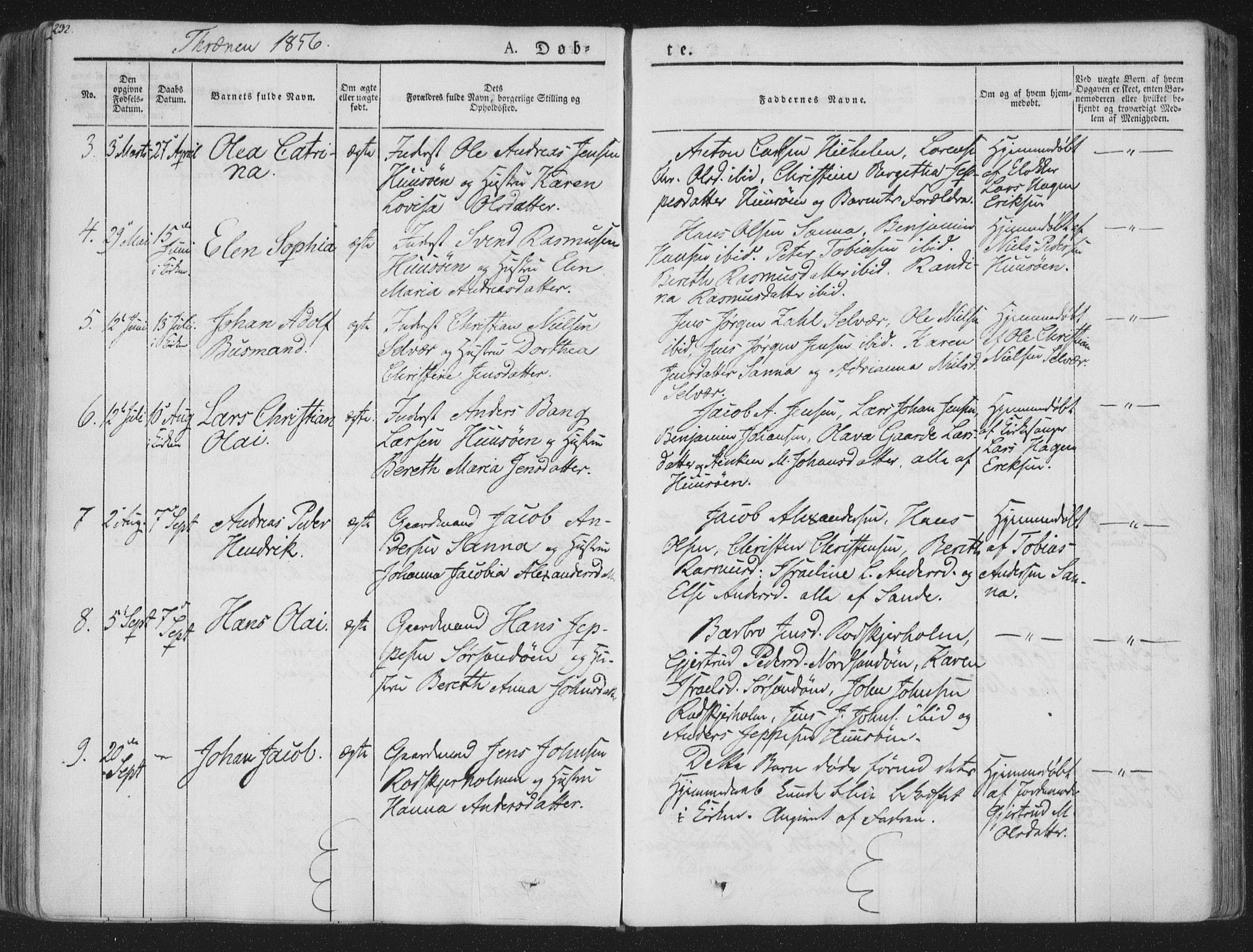 Ministerialprotokoller, klokkerbøker og fødselsregistre - Nordland, SAT/A-1459/839/L0565: Parish register (official) no. 839A02, 1825-1862, p. 232