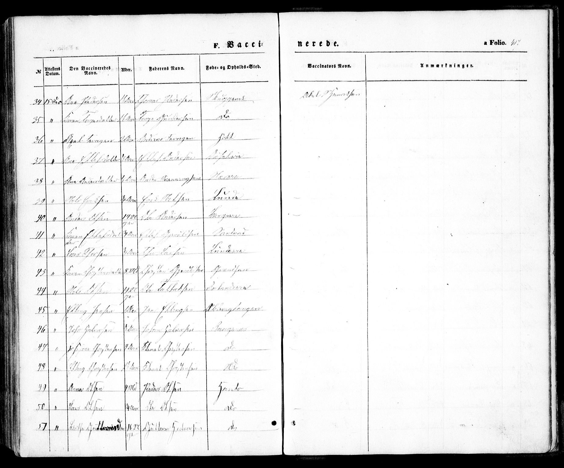 Holt sokneprestkontor, AV/SAK-1111-0021/F/Fa/L0008: Parish register (official) no. A 8, 1849-1860, p. 417