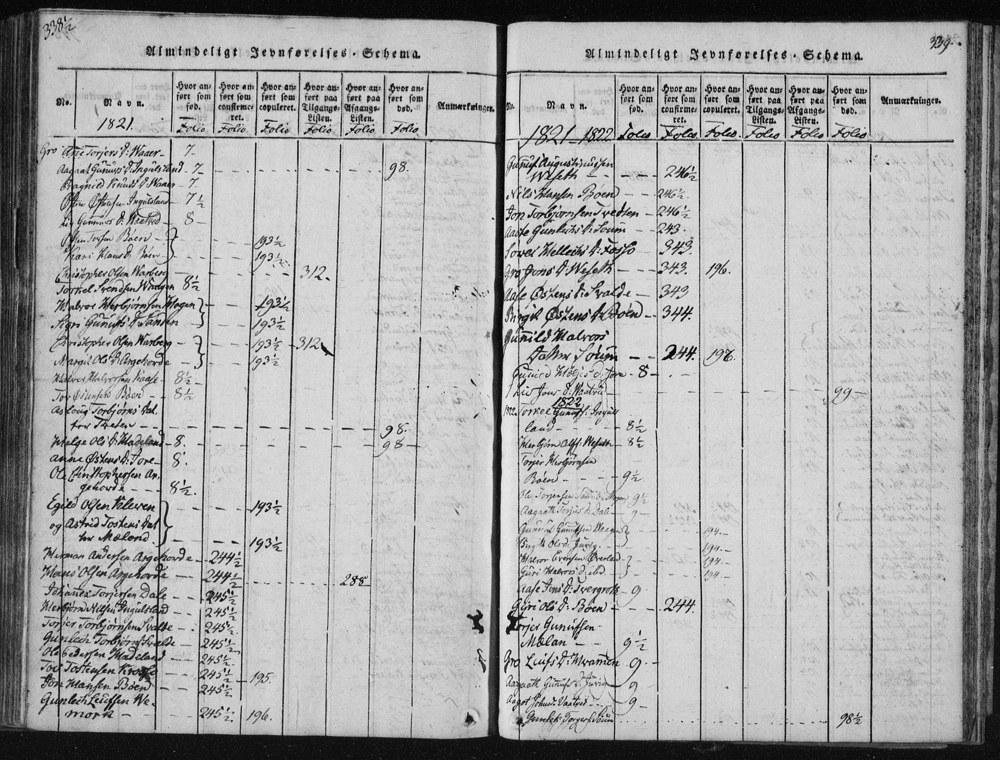 Tinn kirkebøker, SAKO/A-308/F/Fc/L0001: Parish register (official) no. III 1, 1815-1843, p. 339