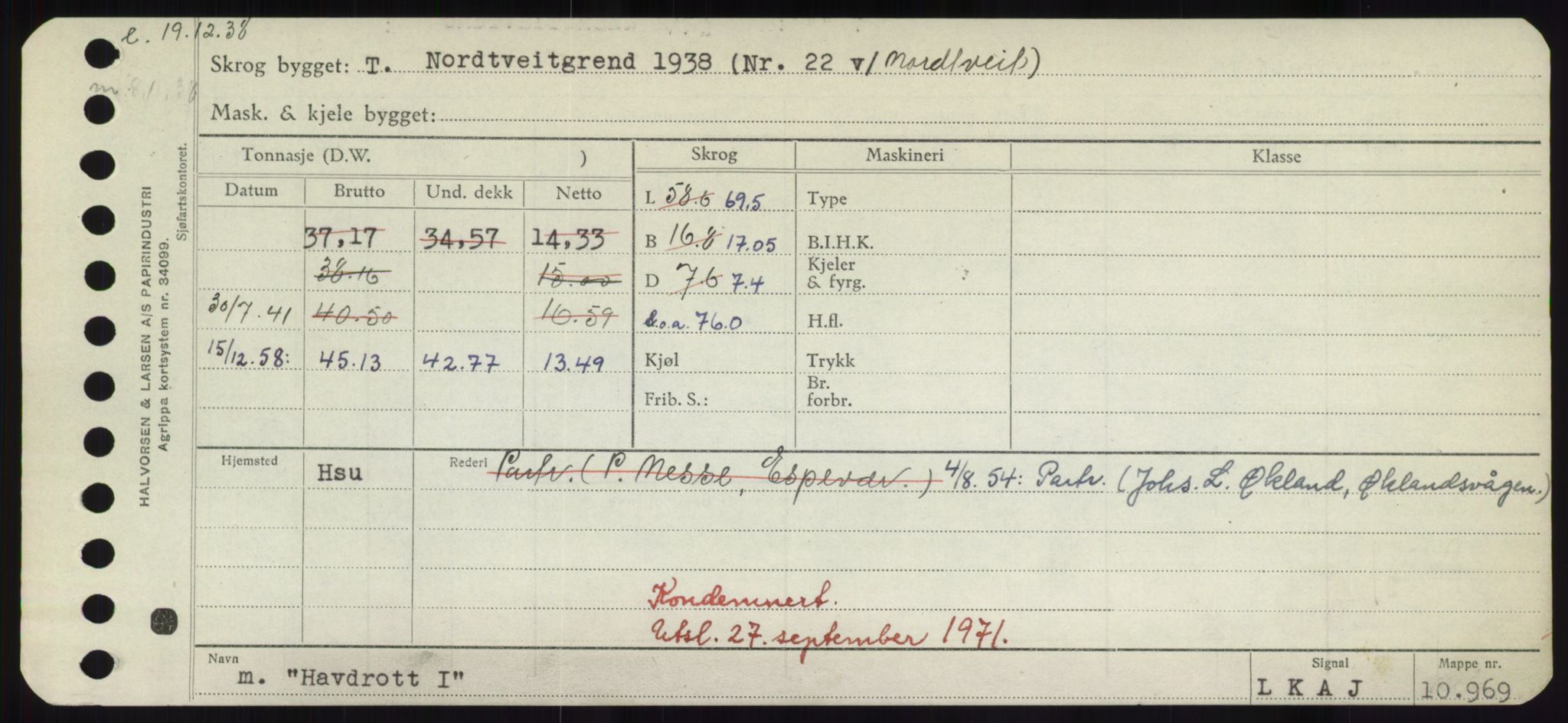 Sjøfartsdirektoratet med forløpere, Skipsmålingen, RA/S-1627/H/Hd/L0014: Fartøy, H-Havl, p. 511